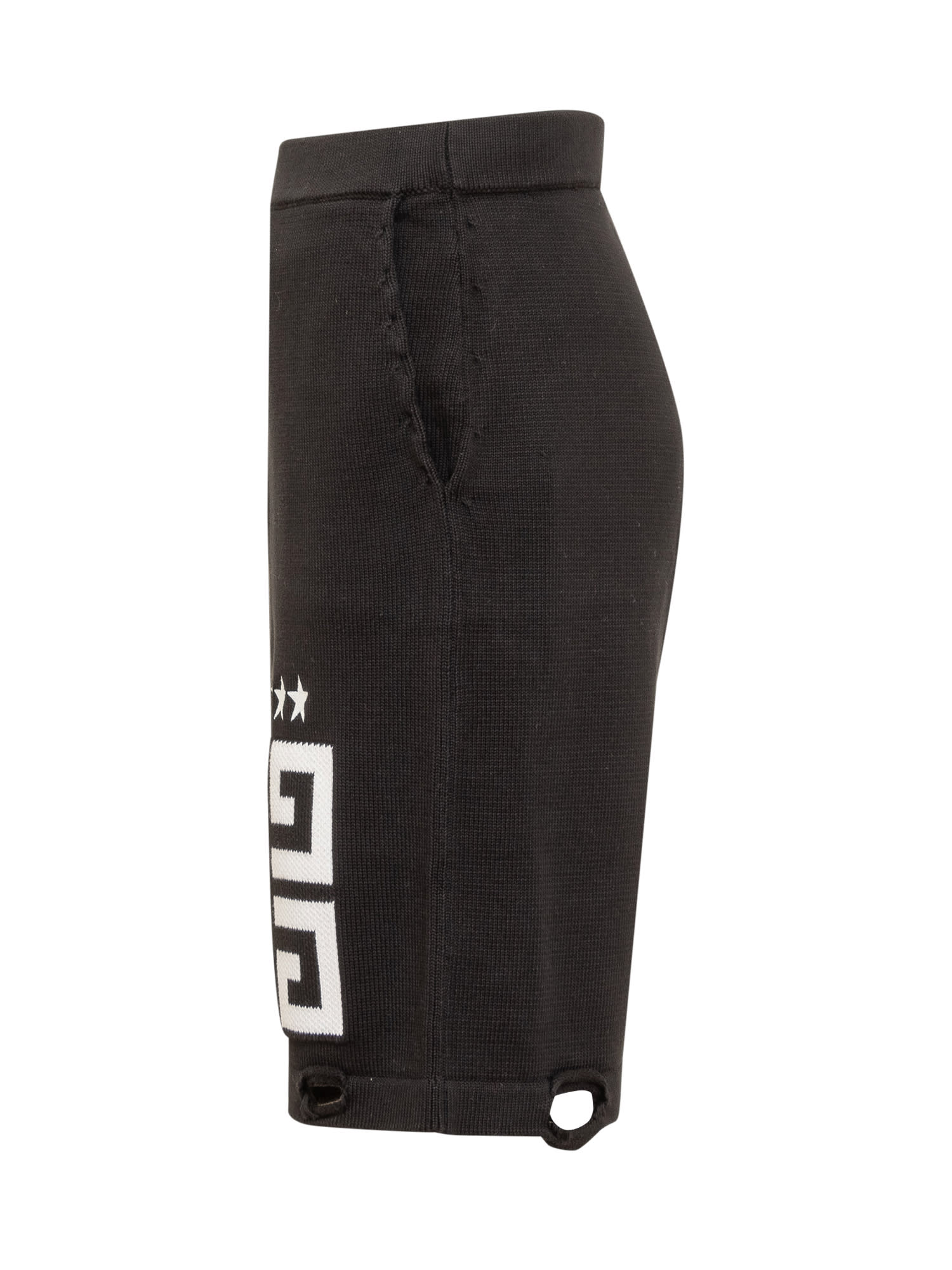 Shop Givenchy G4 Shorts In Black/white