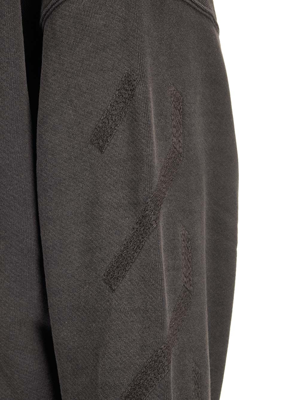 Off-white Off White St. Matthew Crewneck Sweatshirt With Arrow In Black