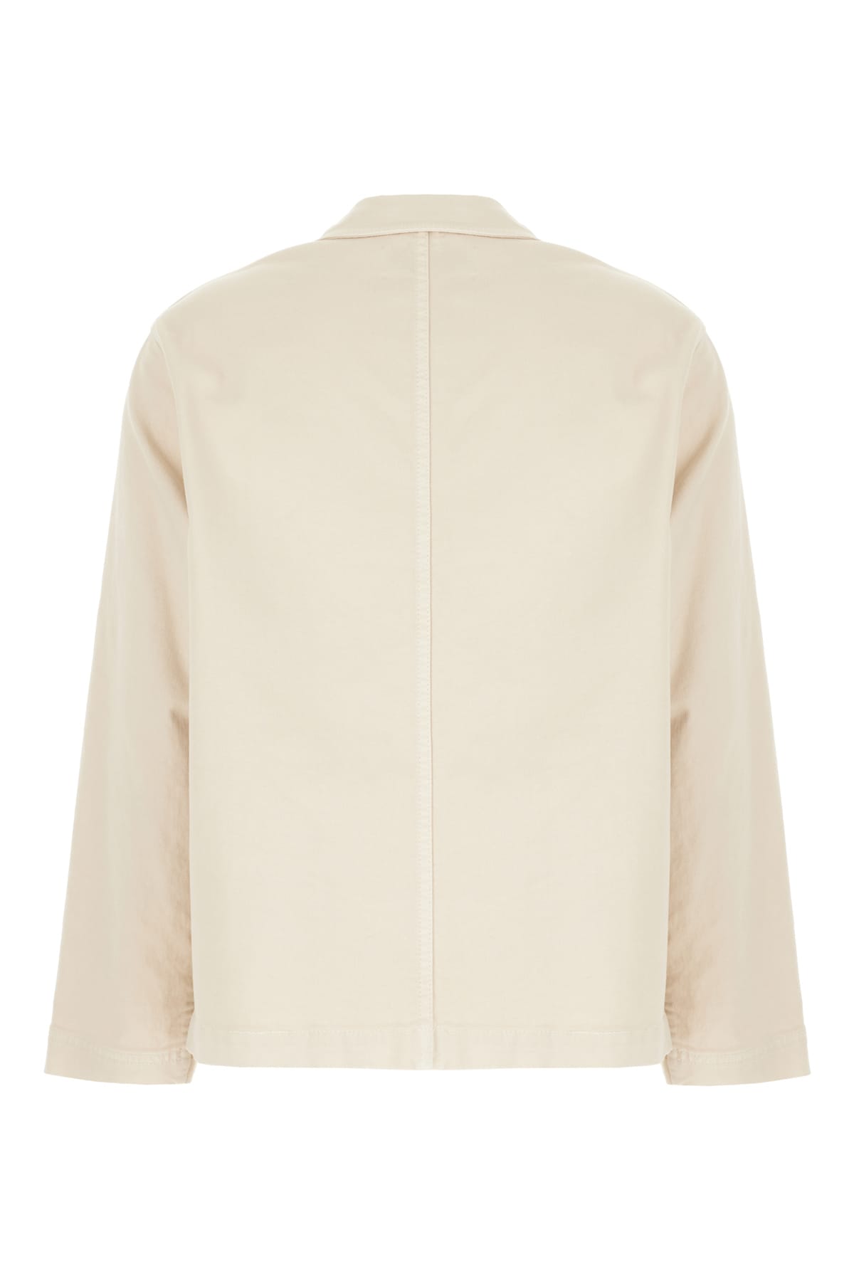 Weekend Max Mara Denim Jacket With Collar And Front Pockets In Neutral