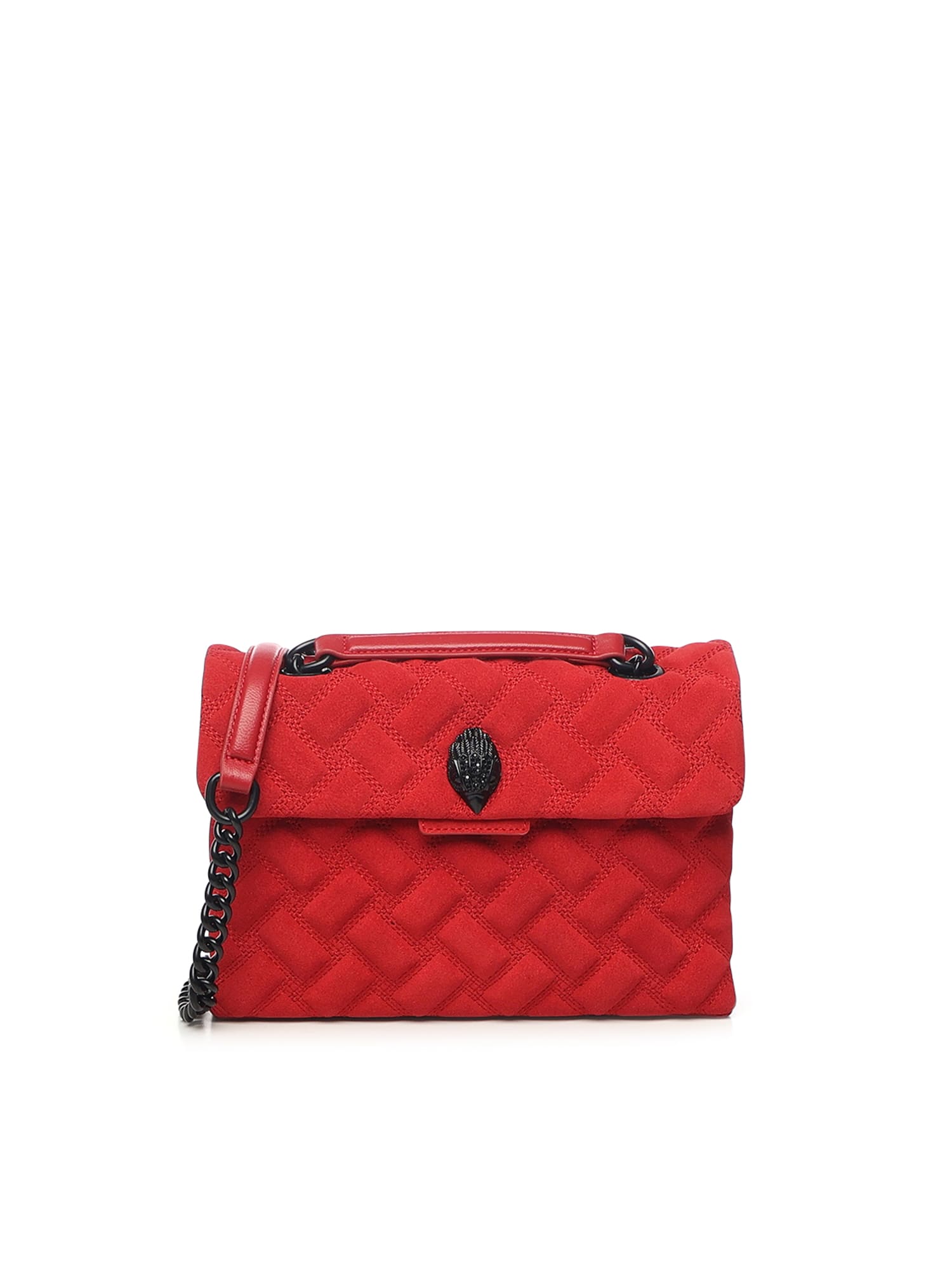 Kurt Geiger Kensington Quilted Leather Cross Body Bag In Red