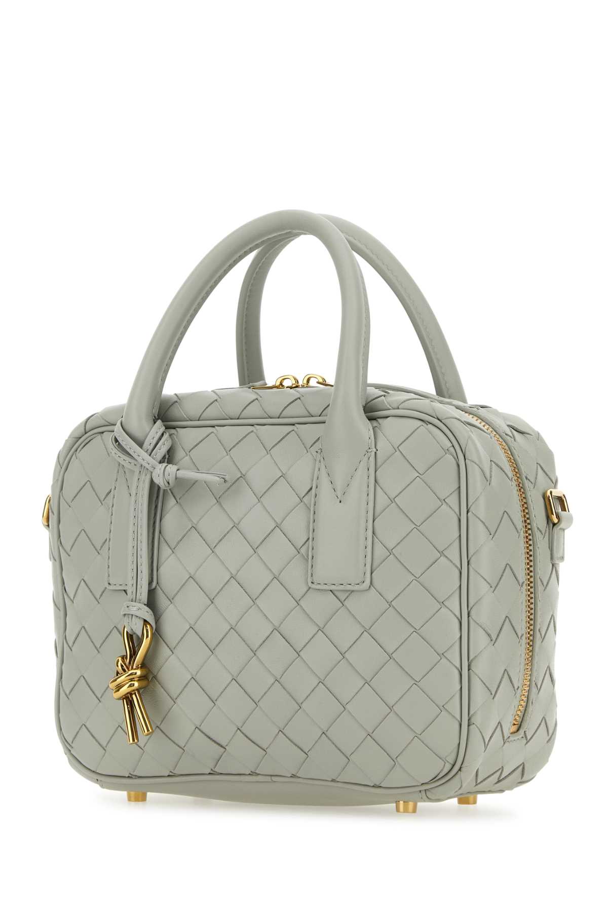 Shop Bottega Veneta Light Grey Nappa Leather Small Getaway Handbag In Agathe