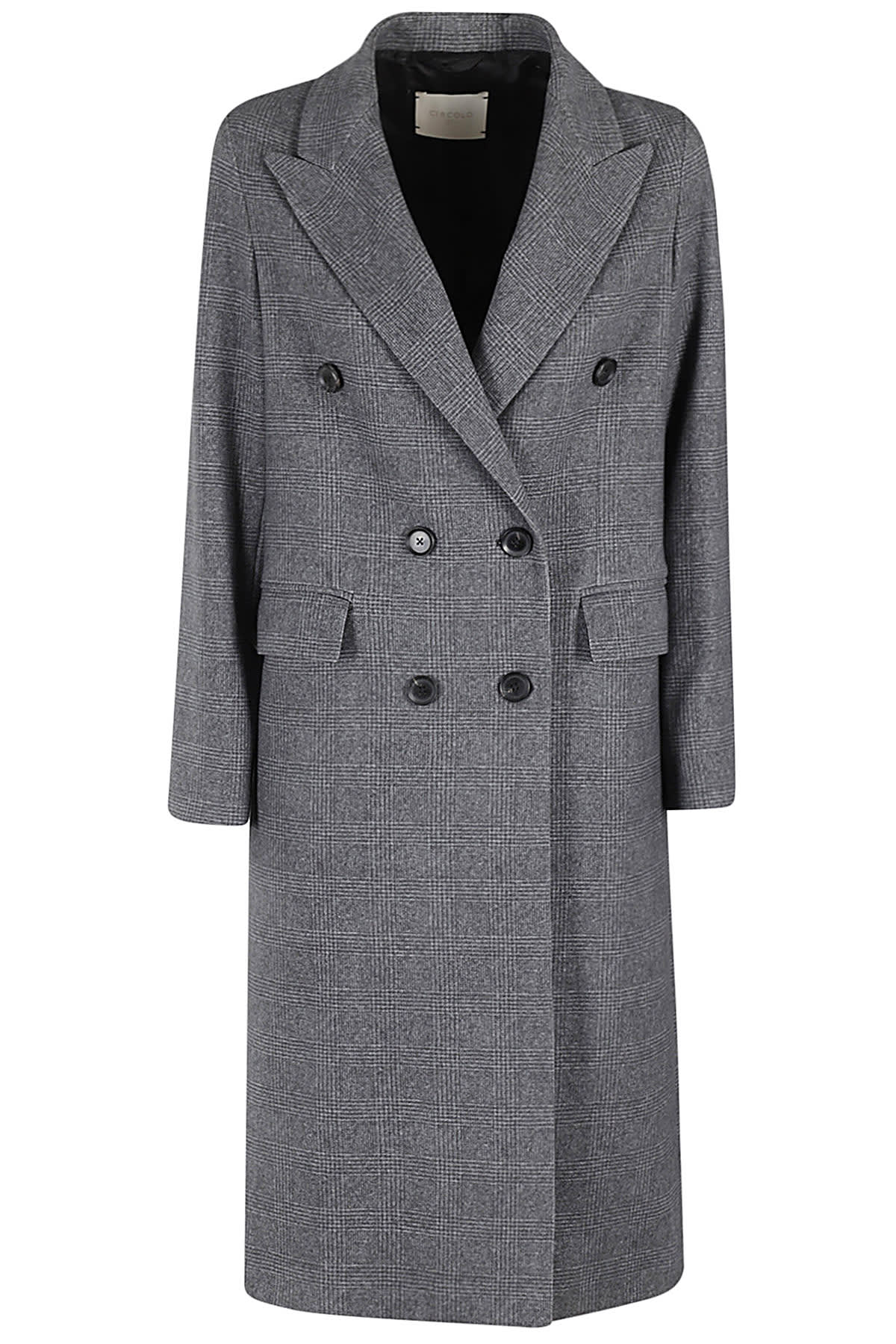 Shop Circolo 1901 Coat Felpa Sp In Gray