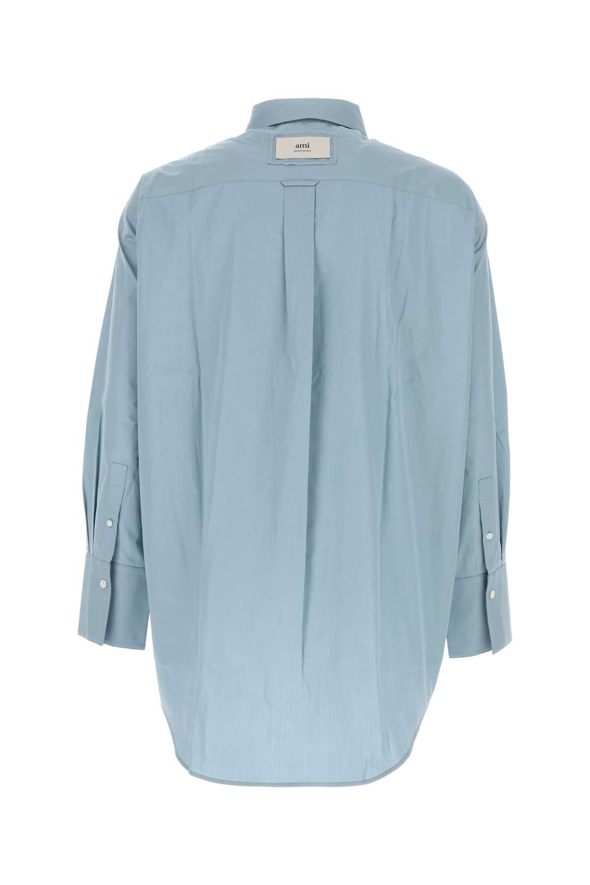 Ami Alexandre Mattiussi Poplin Button-down Shirt In Blue
