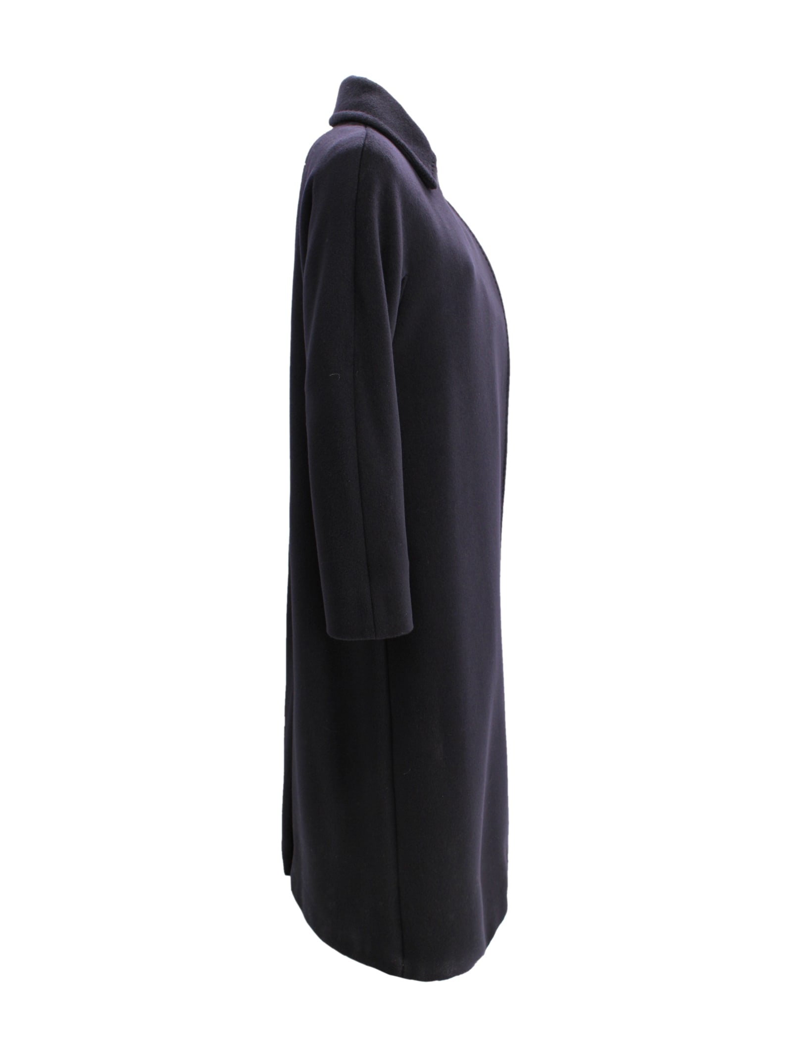 Max Mara Long Wool Coat In Blue