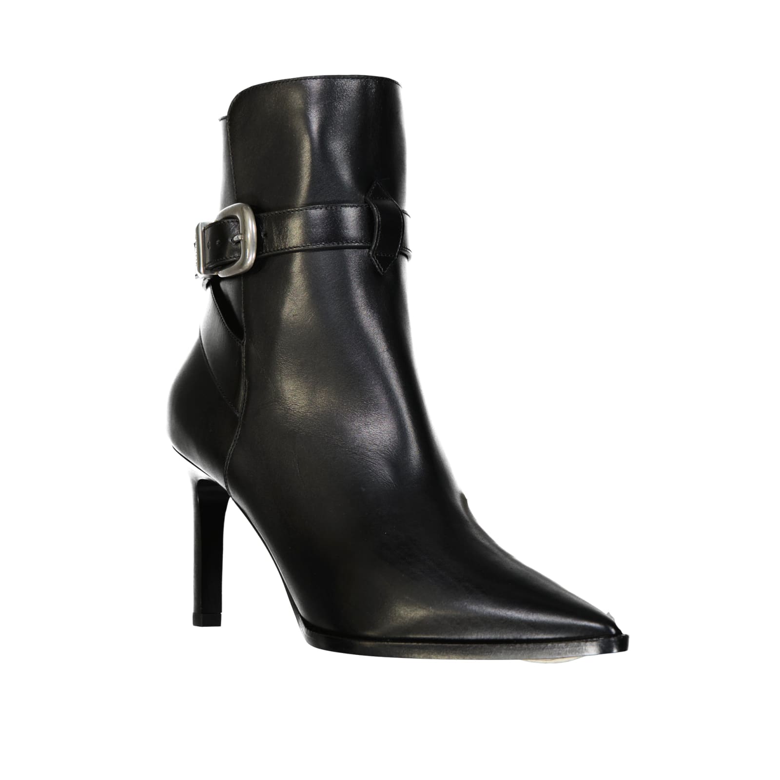 Shop Celine Jodphur Leather Boots In Black