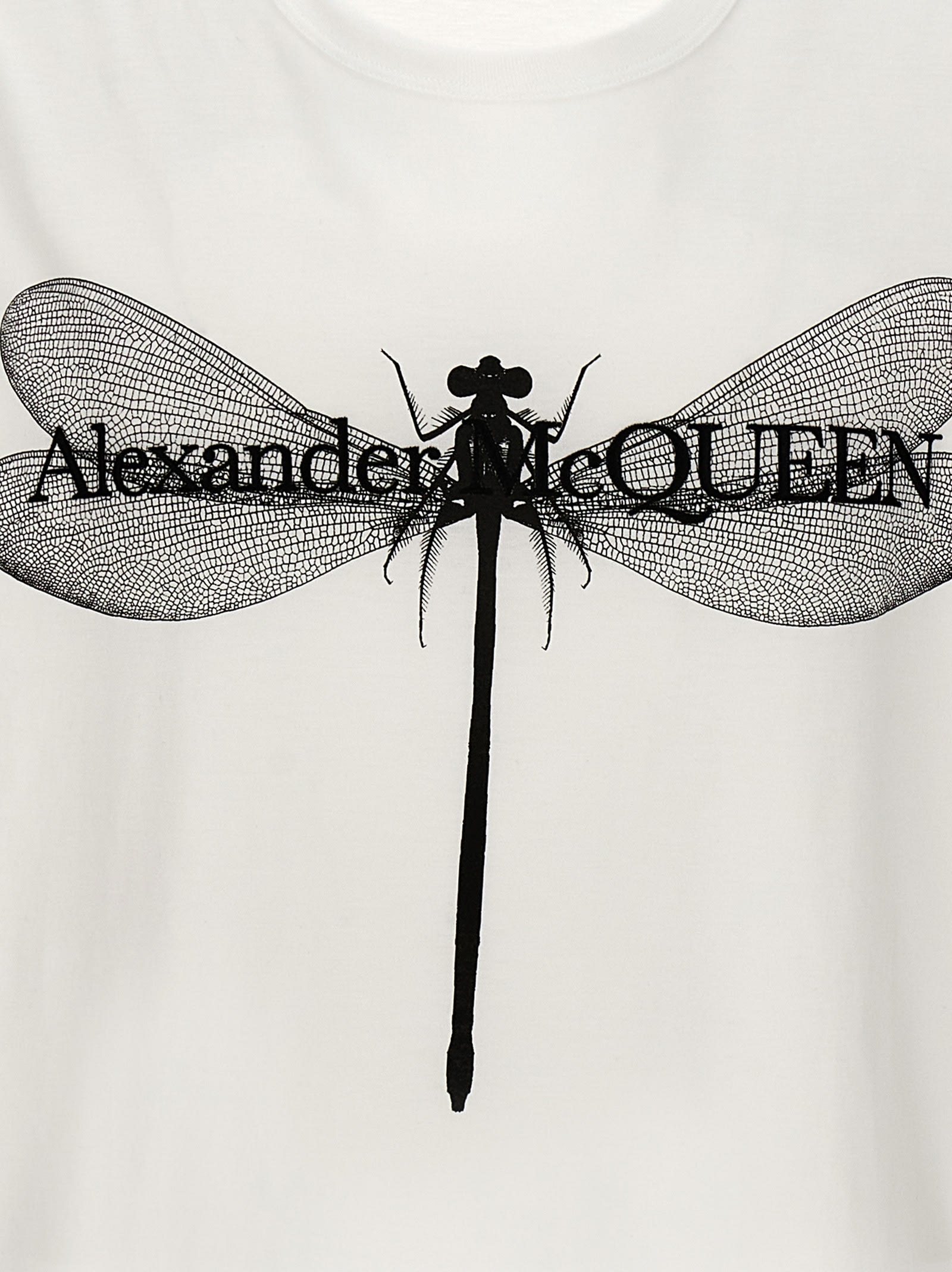 Shop Alexander Mcqueen Logo T-shirt In White/black