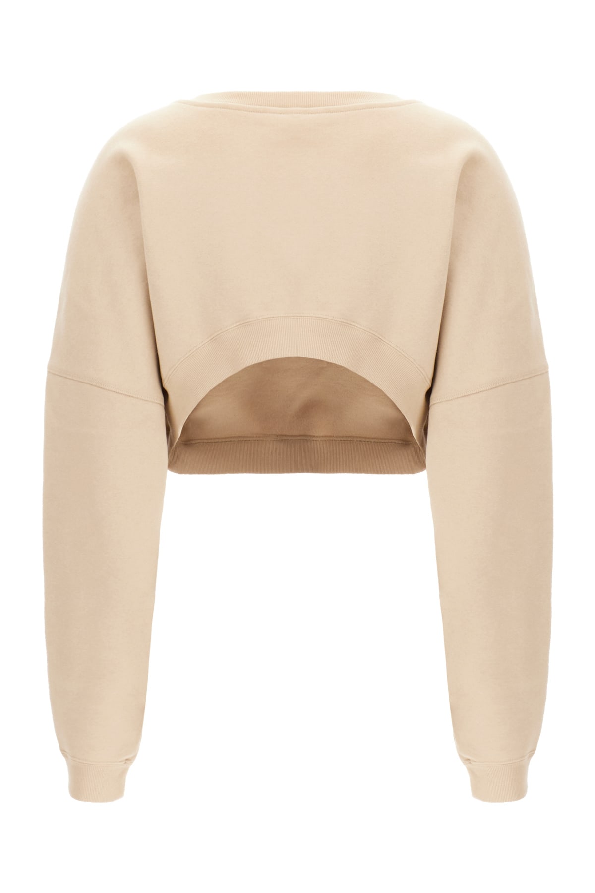 Shop Saint Laurent Cappuccino Cotton Sweatshirt In Poudre