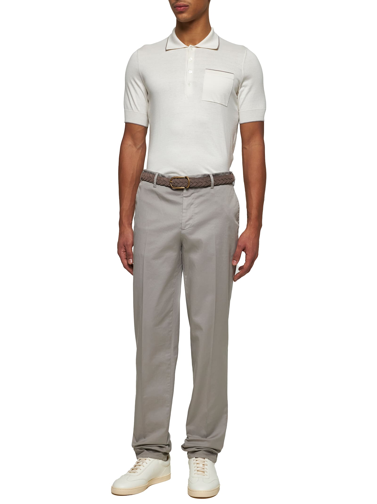 Brunello Cucinelli Chinos In Kaky
