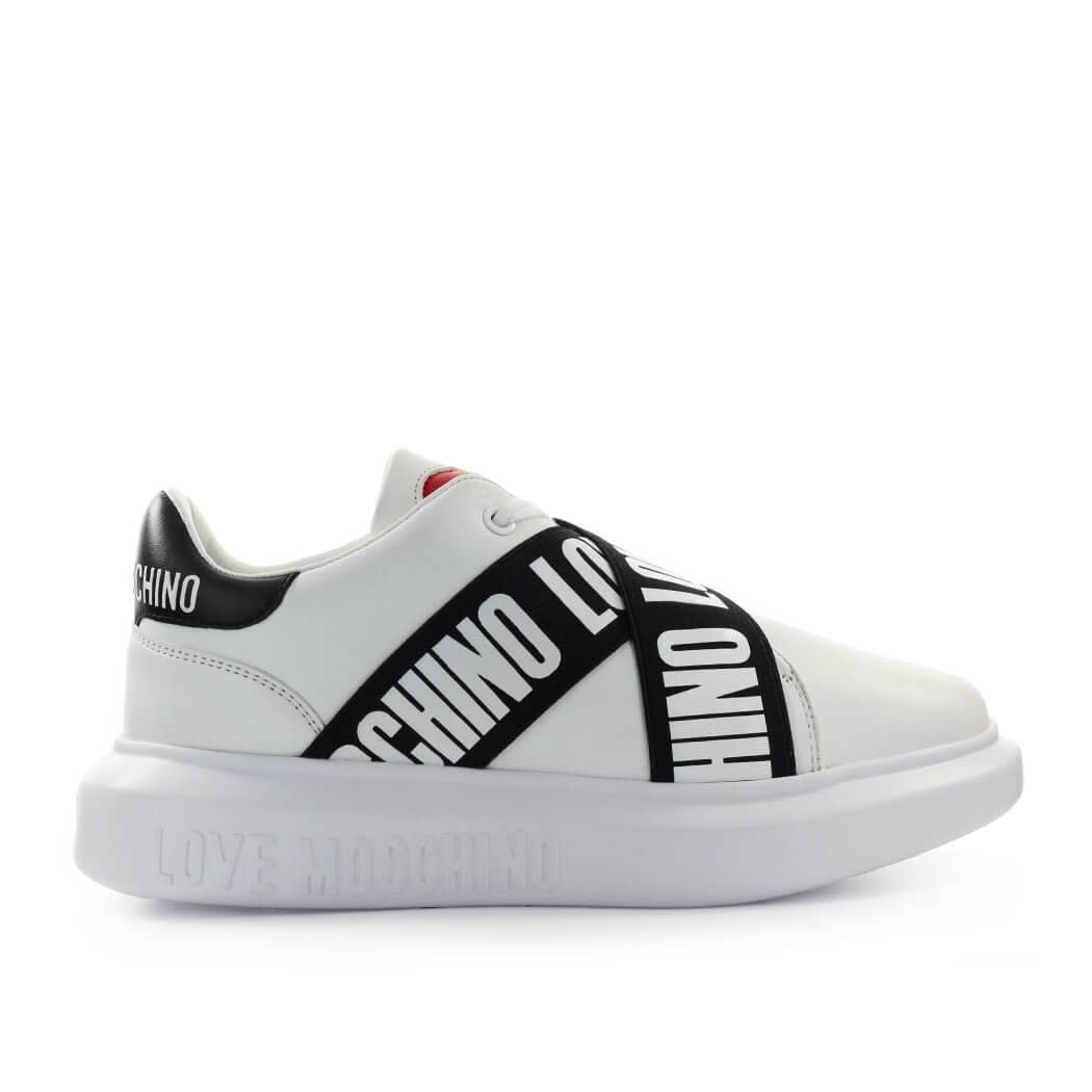 Logo-print Leather Sneakers In White