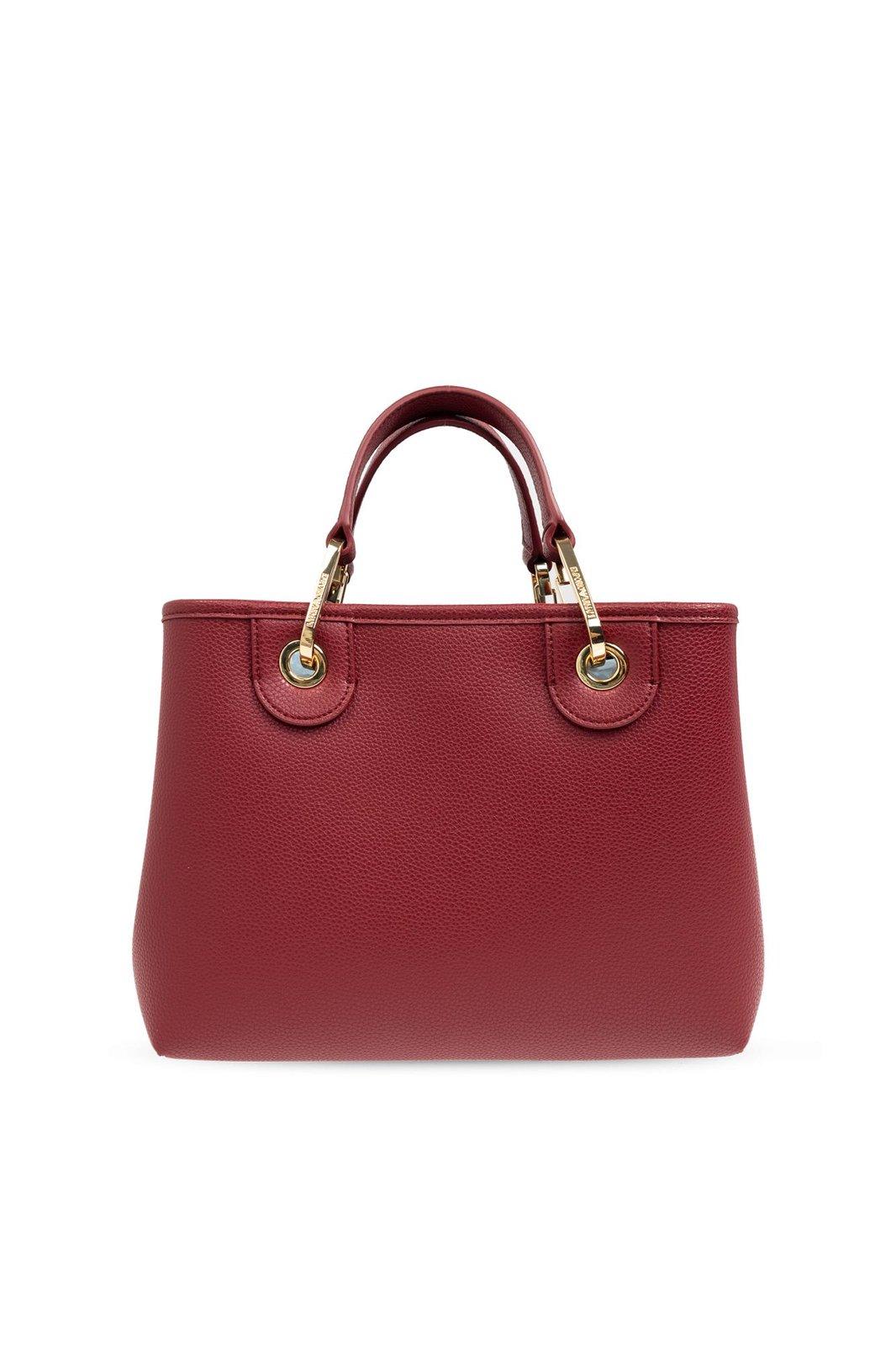 Shop Emporio Armani Bag Type Shopper In Bordeaux