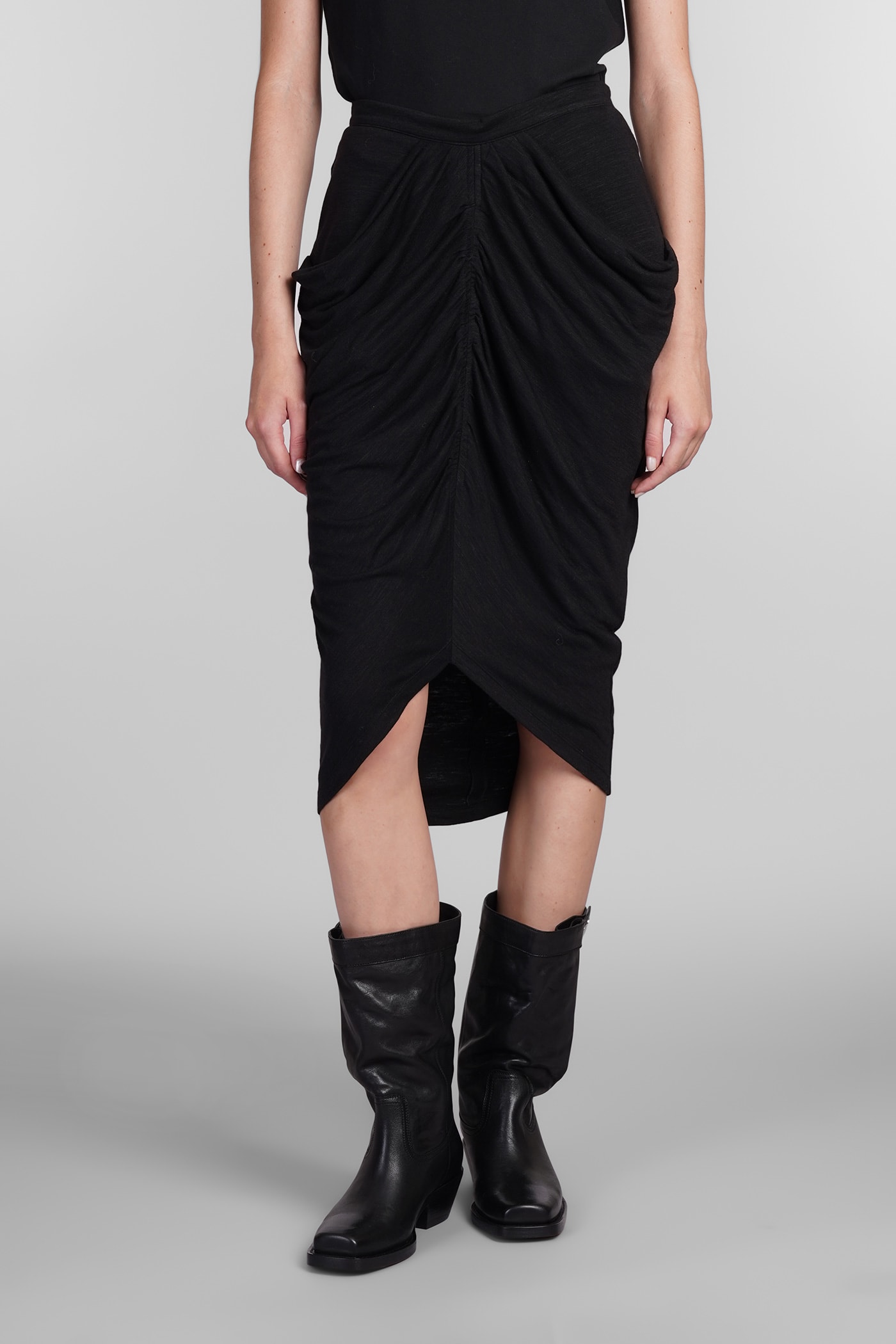 Shop Marant Etoile Ilis Skirt In Black Polyamide