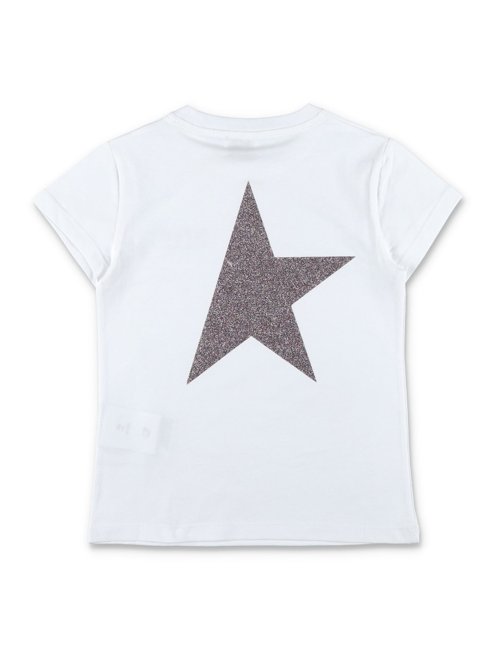 Shop Golden Goose T-shirt Star In White/pink