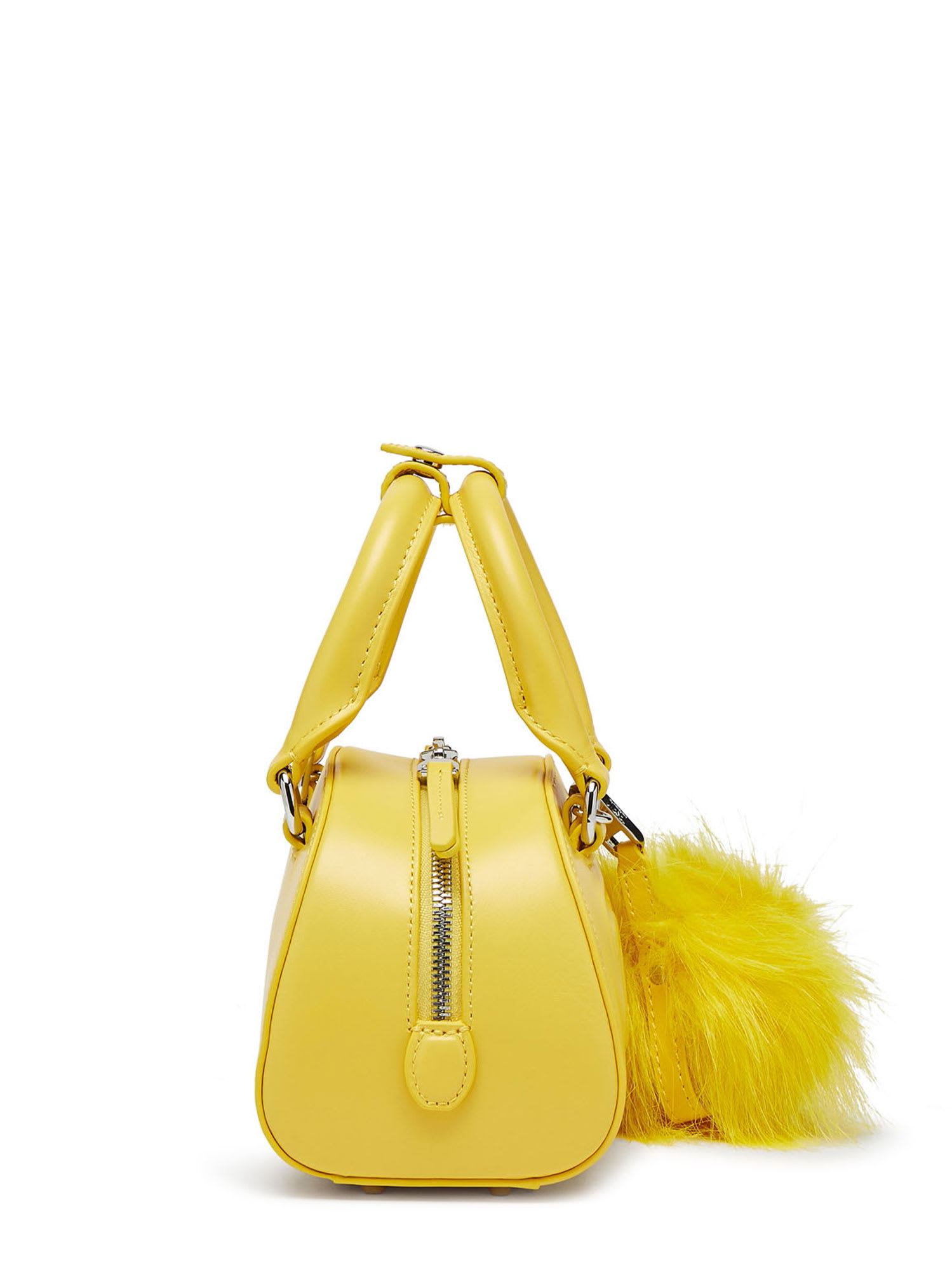 Diesel Women 1dr Dome Leather Shoulder Bag In Yellow
