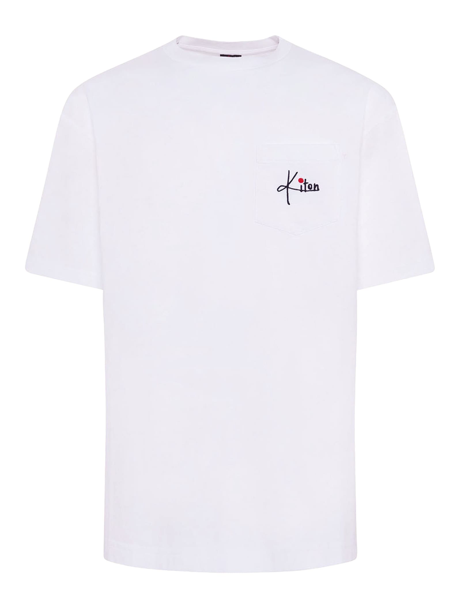 Shop Kiton Jersey T-shirt S/s Cotton In White