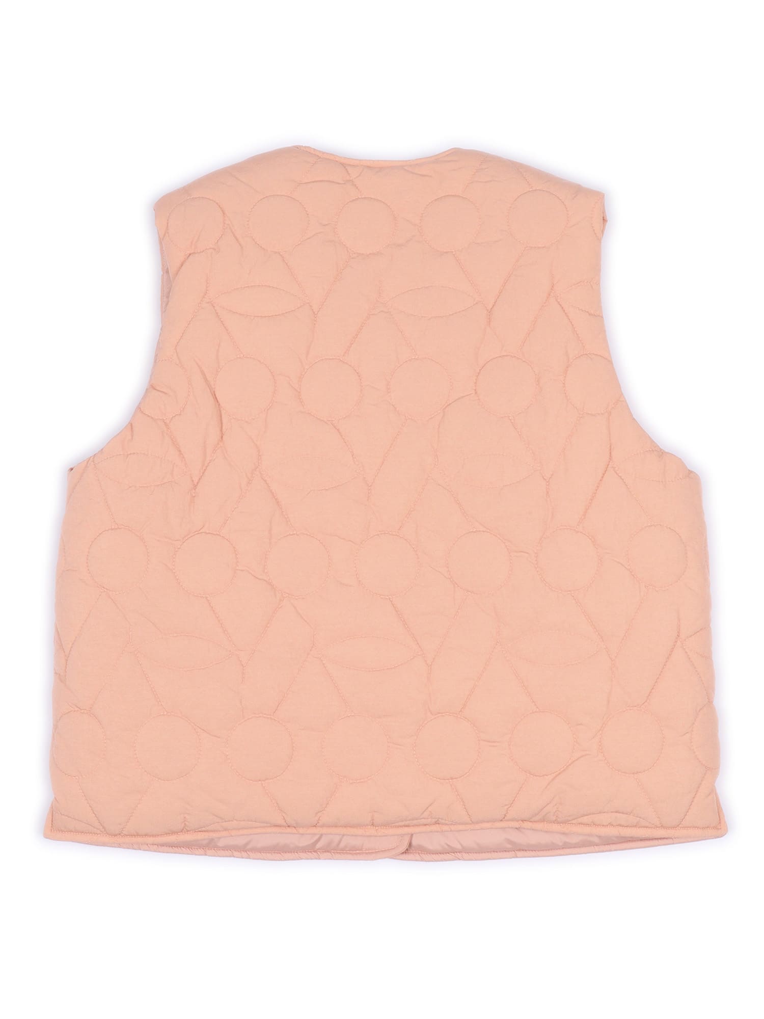 Bonpoint Jilian Quilted Vest In Pink In Neutral
