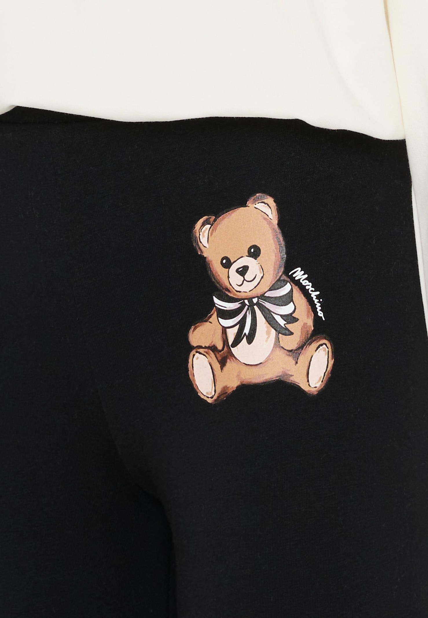 Moschino Black Suit For Girl With Teddy Bear In Black