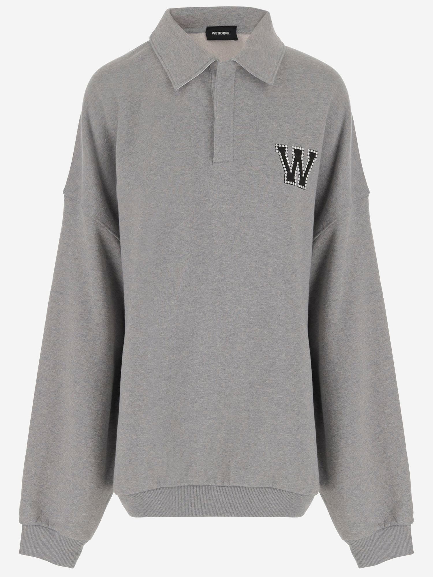 WE11 DONE Cotton Sweatshirt With Logo
