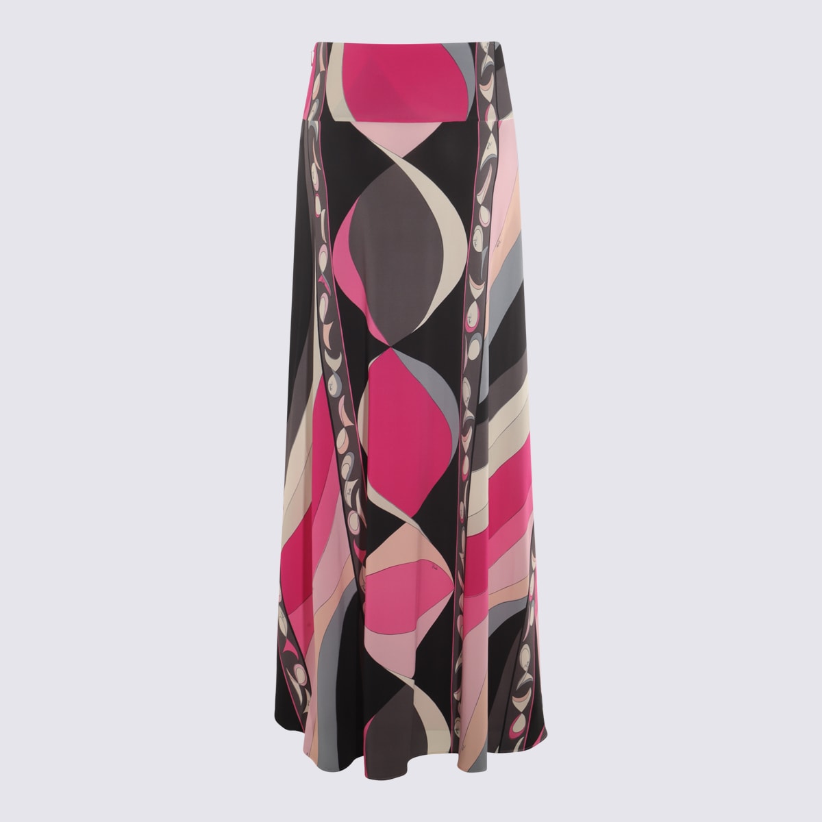 Shop Pucci Multicolor Viscose Midi Skirt
