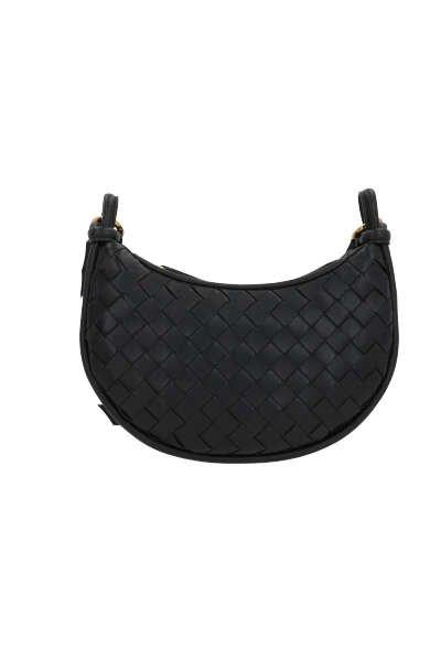Bottega Veneta Black Leather Gemelli Messenger Bag In Black