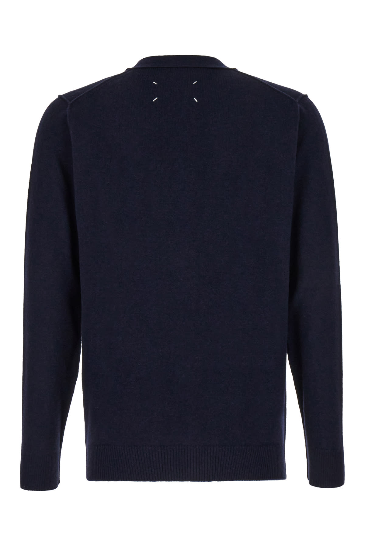 Shop Maison Margiela Midnight Blue Cashmere Cardigan In 511