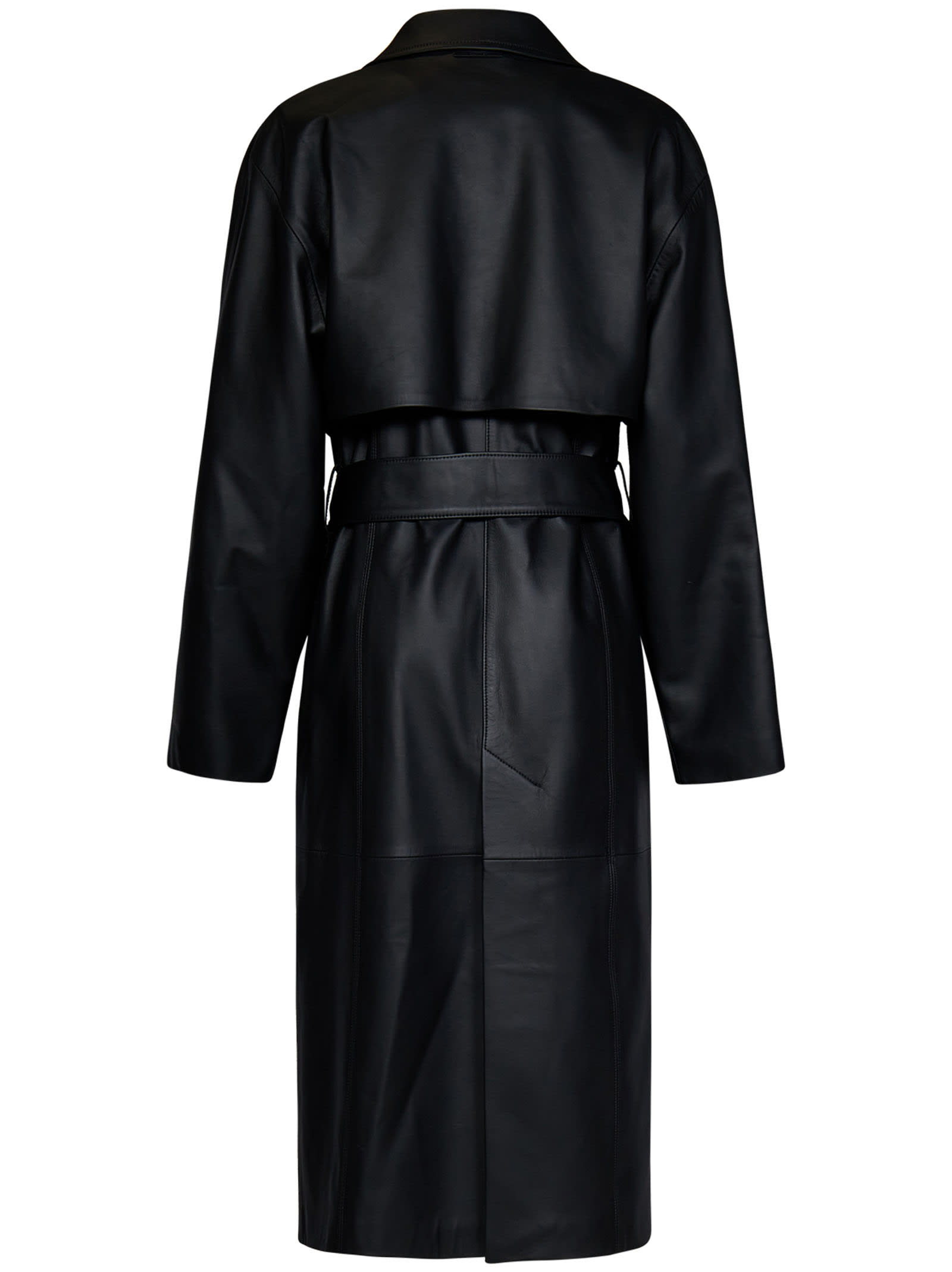 Shop Calvin Klein Trench Raincoat In Black