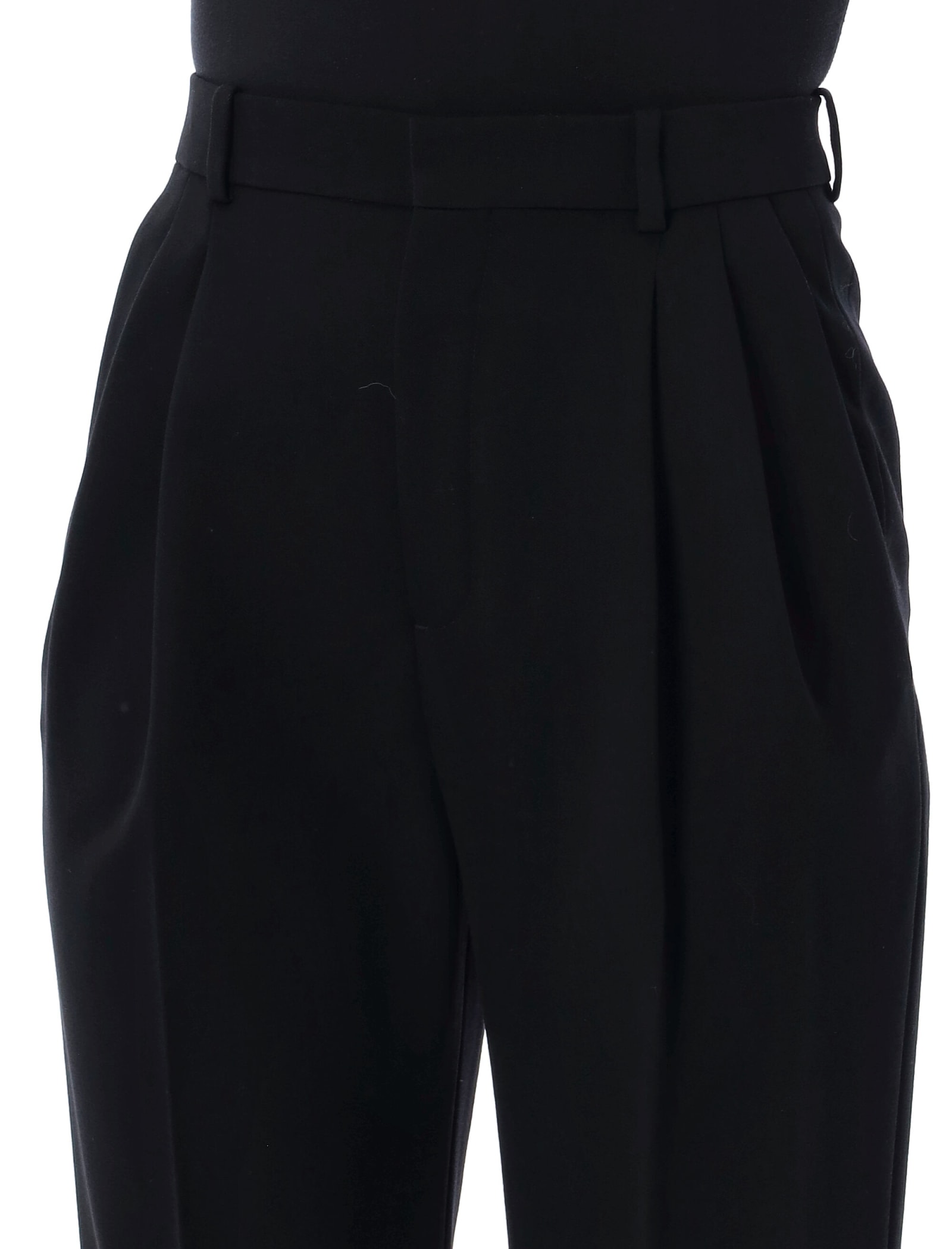 Saint Laurent High-waisted Pants In Black