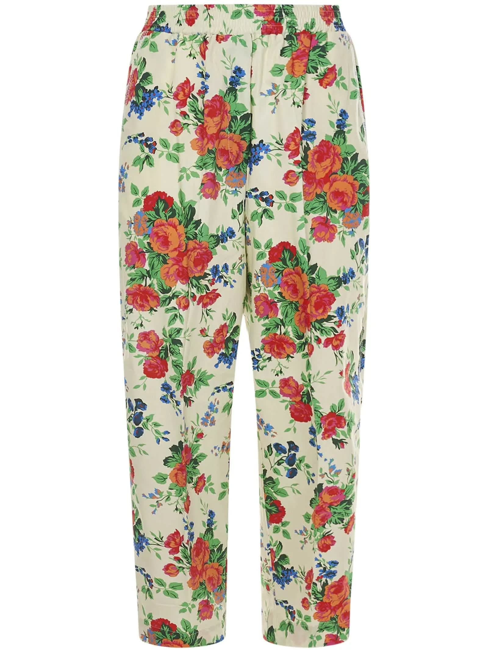 Mauro Grifoni Floral Print Trousers