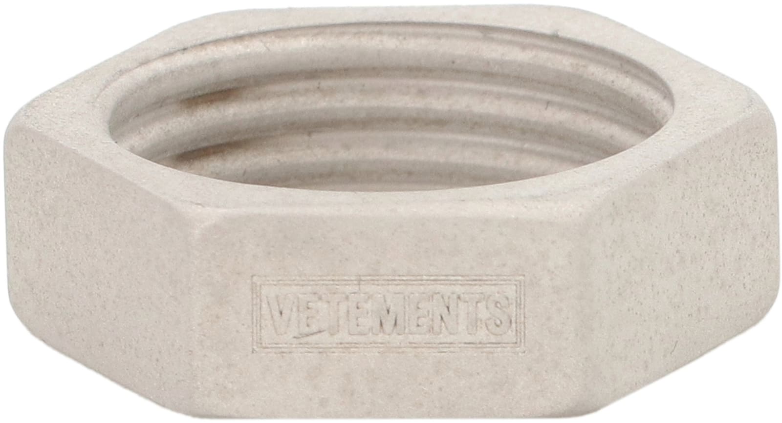 Shop Vetements Nut Brass Ring In Silver