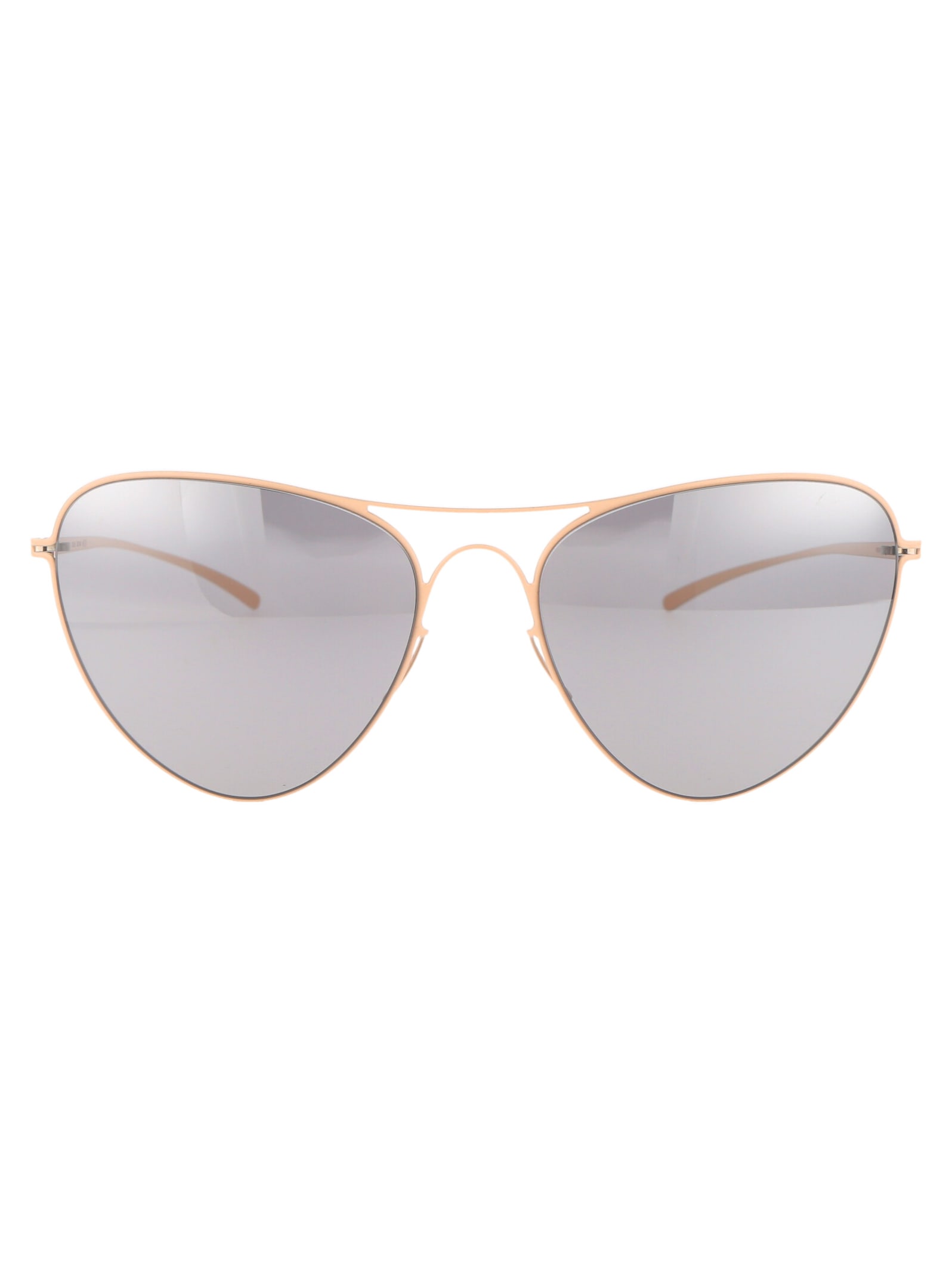 Shop Mykita Mmesse015 Sunglasses In 221 E9 Nude Warm Grey Flash