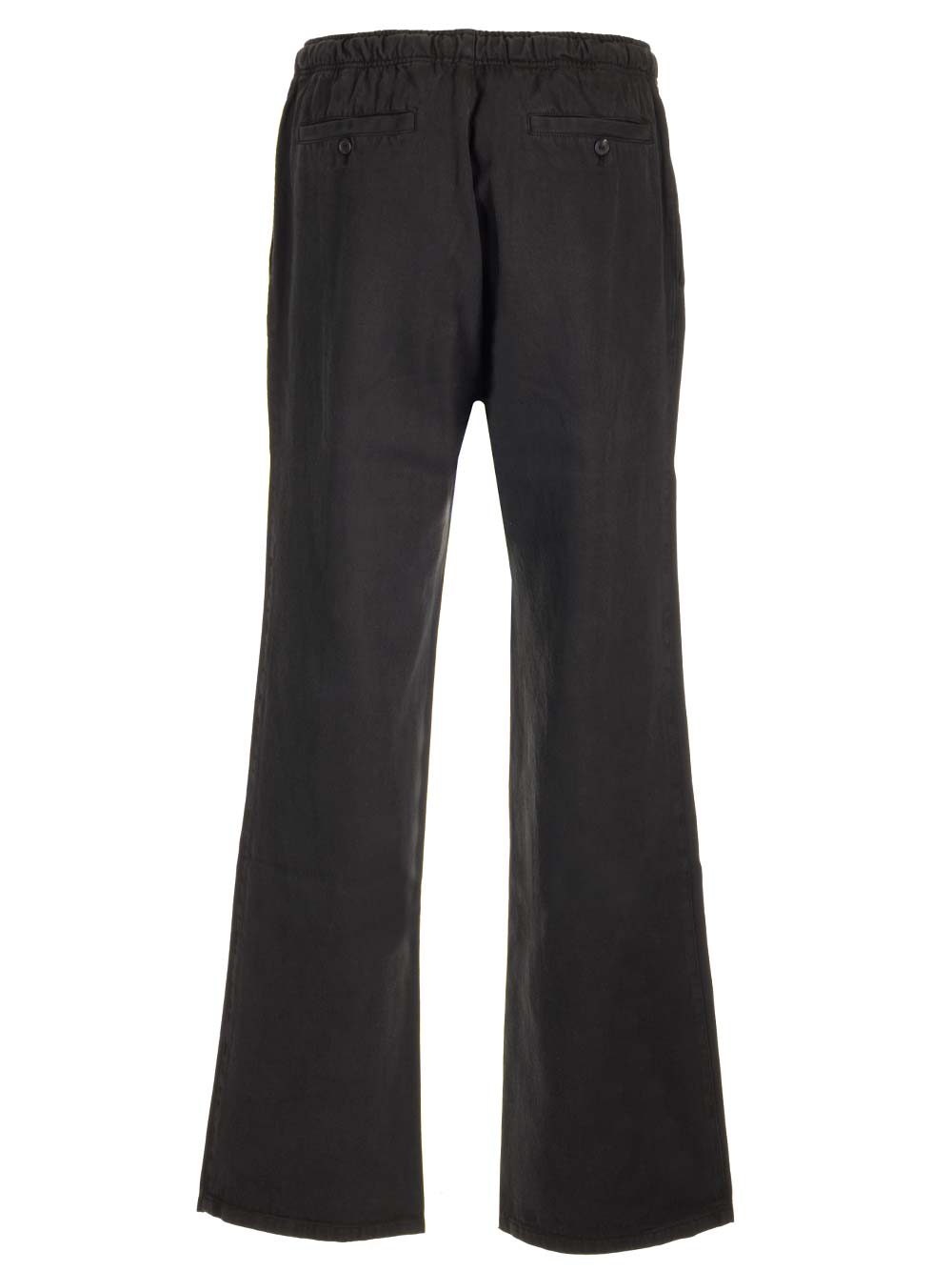 Shop Palm Angels Wide Pants With Monogram In Black