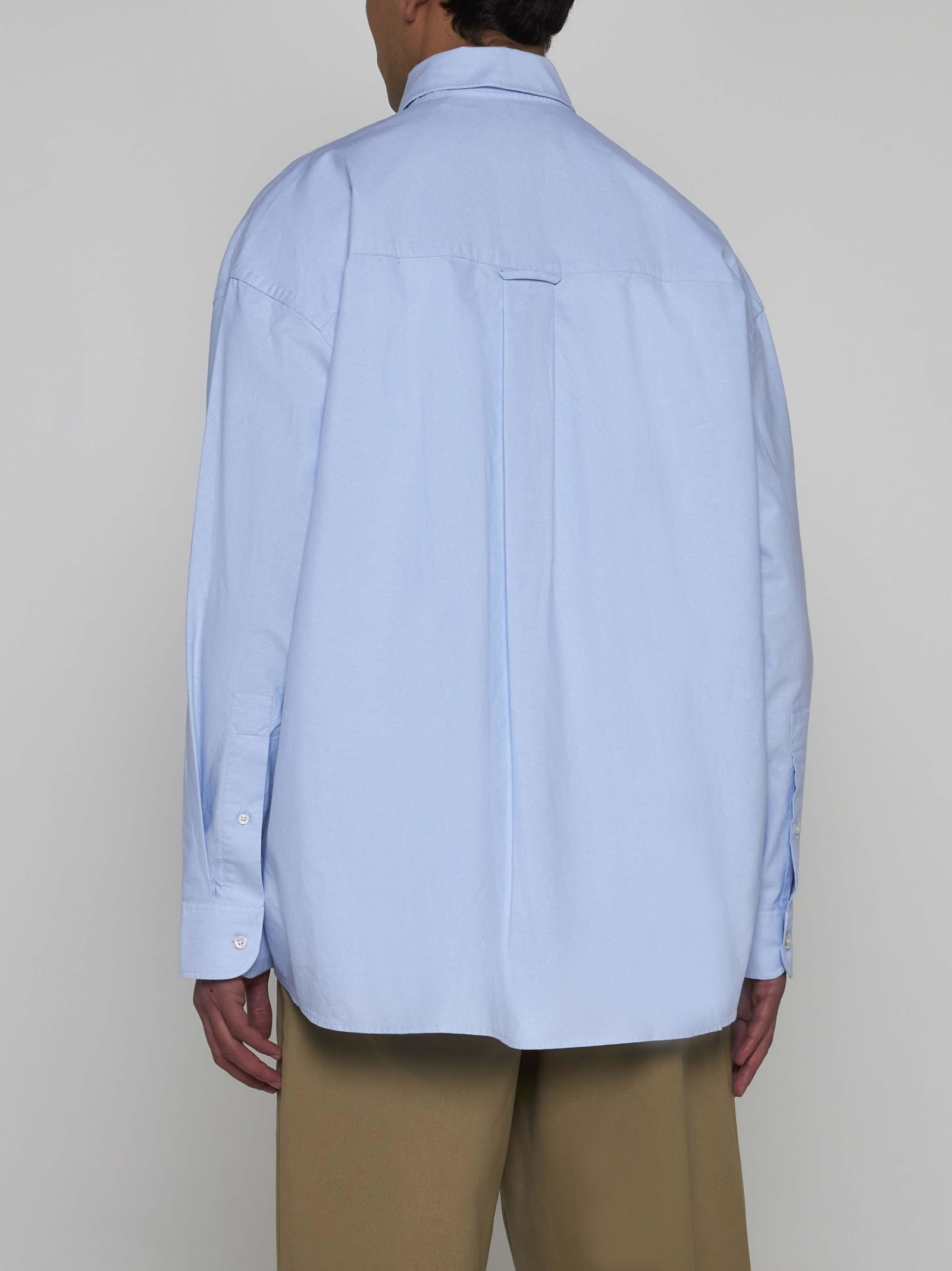 Shop Studio Nicholson Ruskin Cotton Shirt In Light Blue