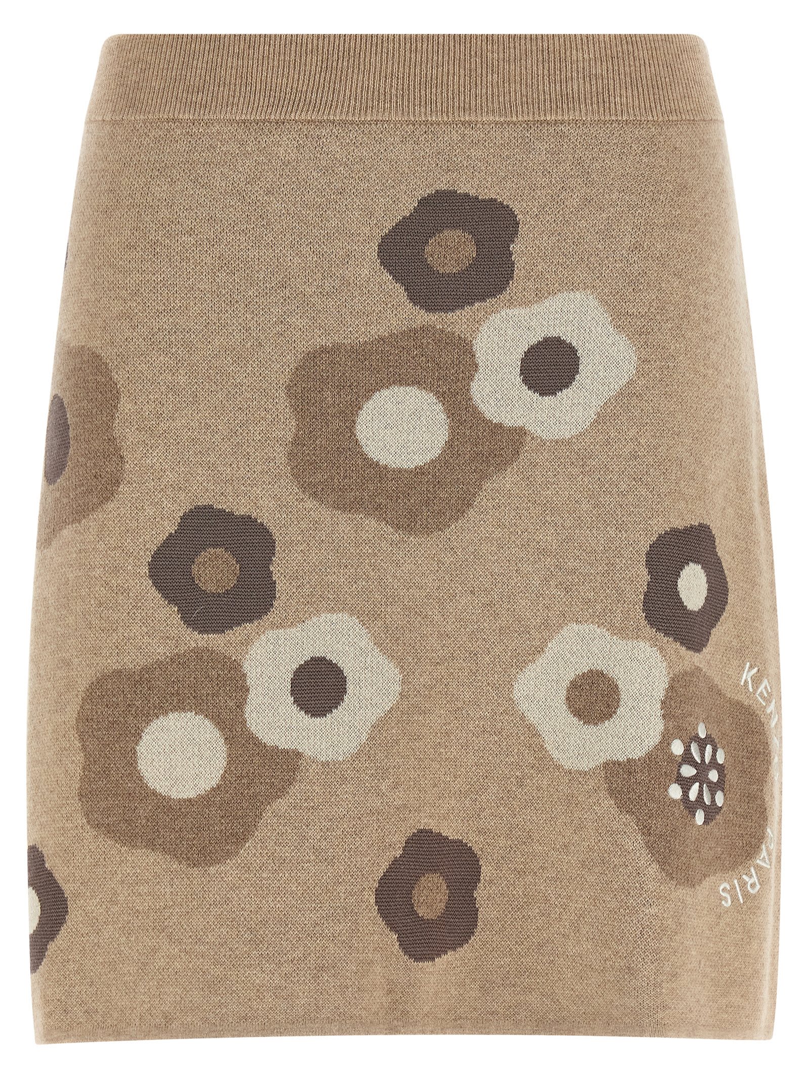 Kenzo Floral-pattern Knit Skirt In Multi