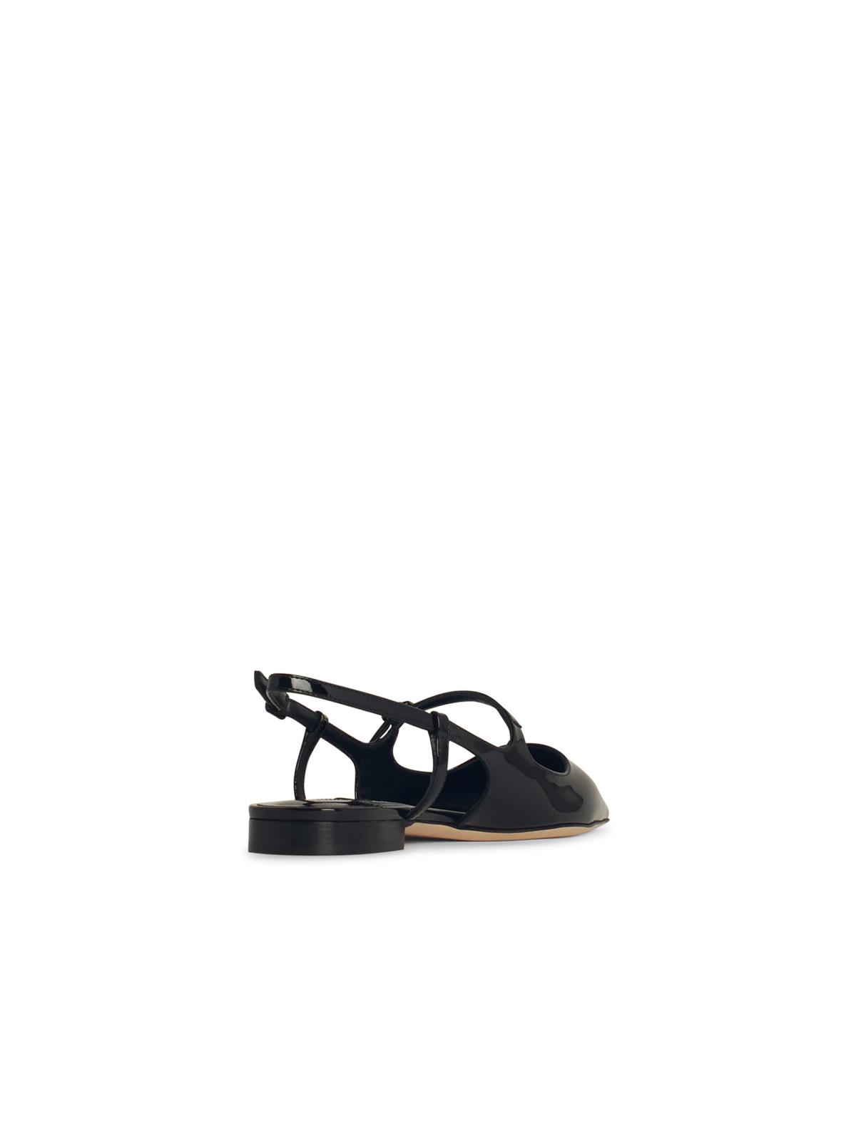 Jimmy Choo 'didi Flat' Black Ballerinas With Shiny Finish In Black