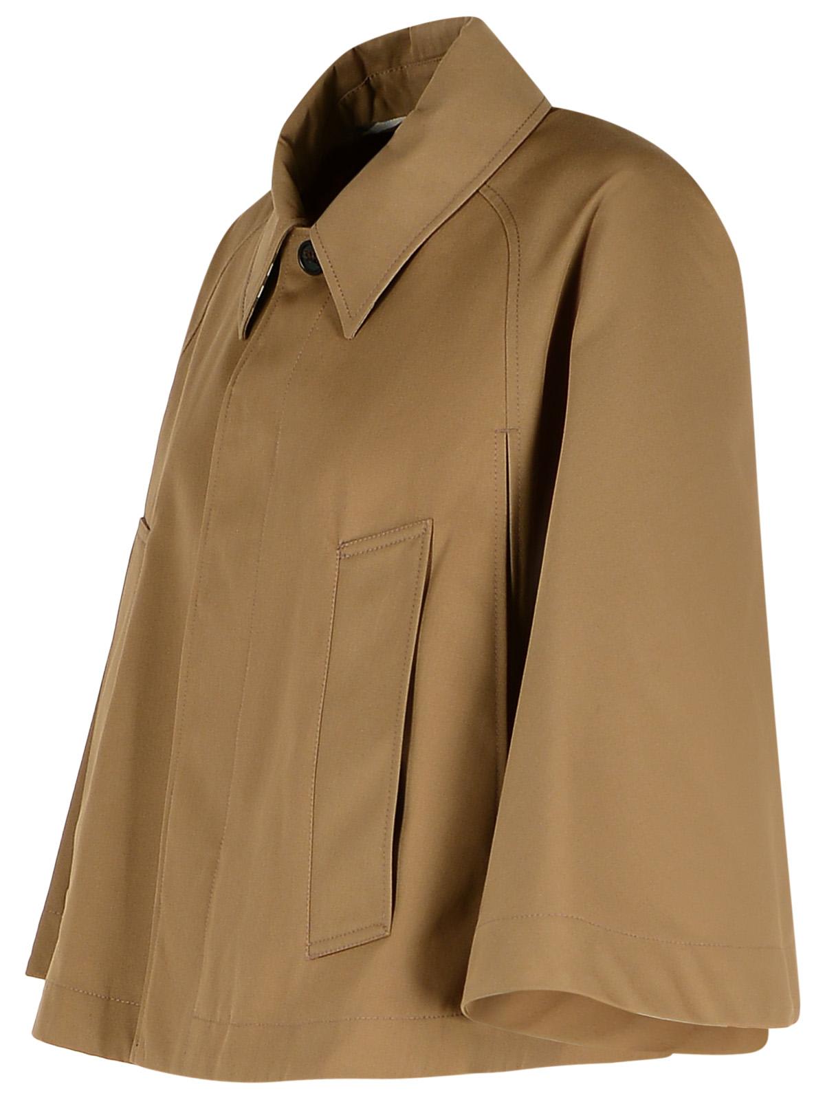 Shop Burberry Beige Polyester Blend Cape