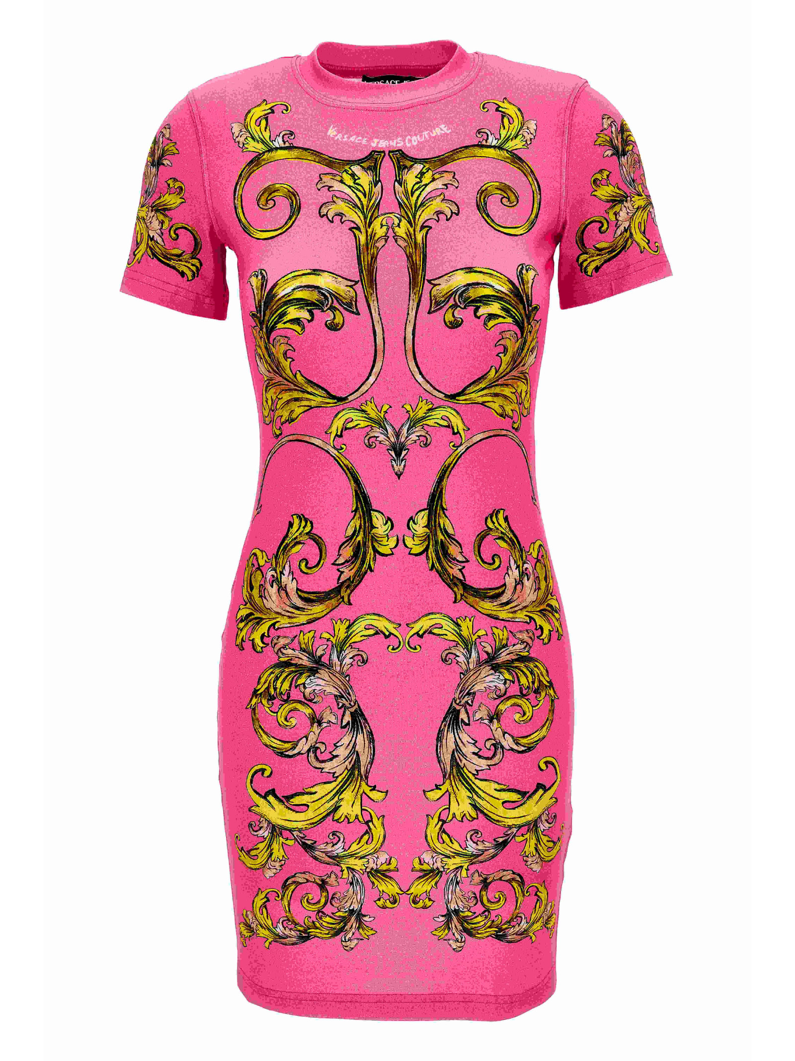 Versace Jeans Couture Outline Barocco T-shirt Mini Dress