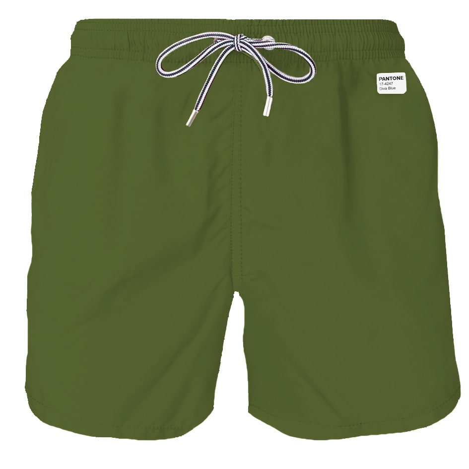 MC2 Saint Barth Army Green Light Fabric Swim Shorts - Pantone® Special Edition