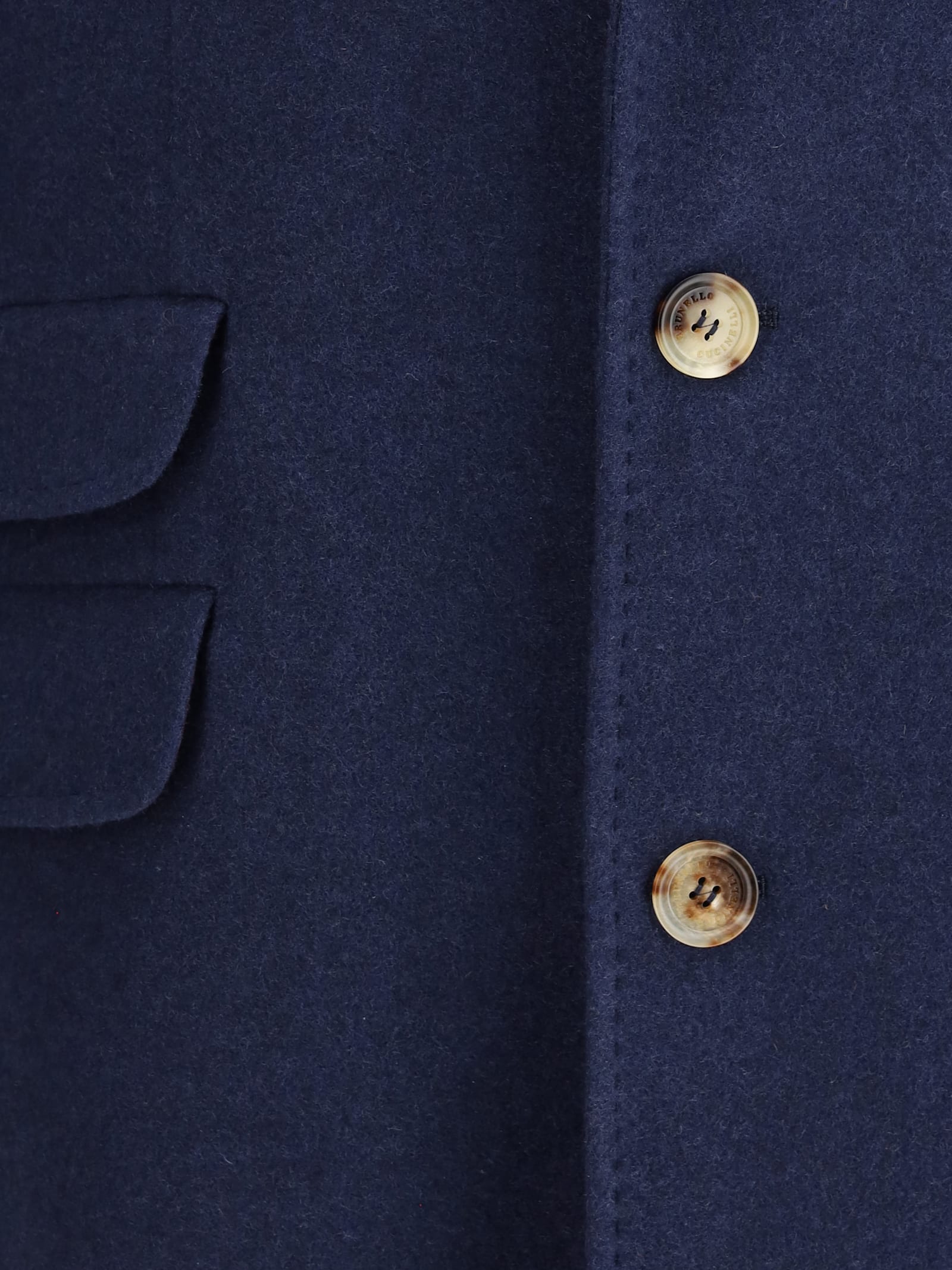 Brunello Cucinelli Lightweight Cloth Coat In Blue
