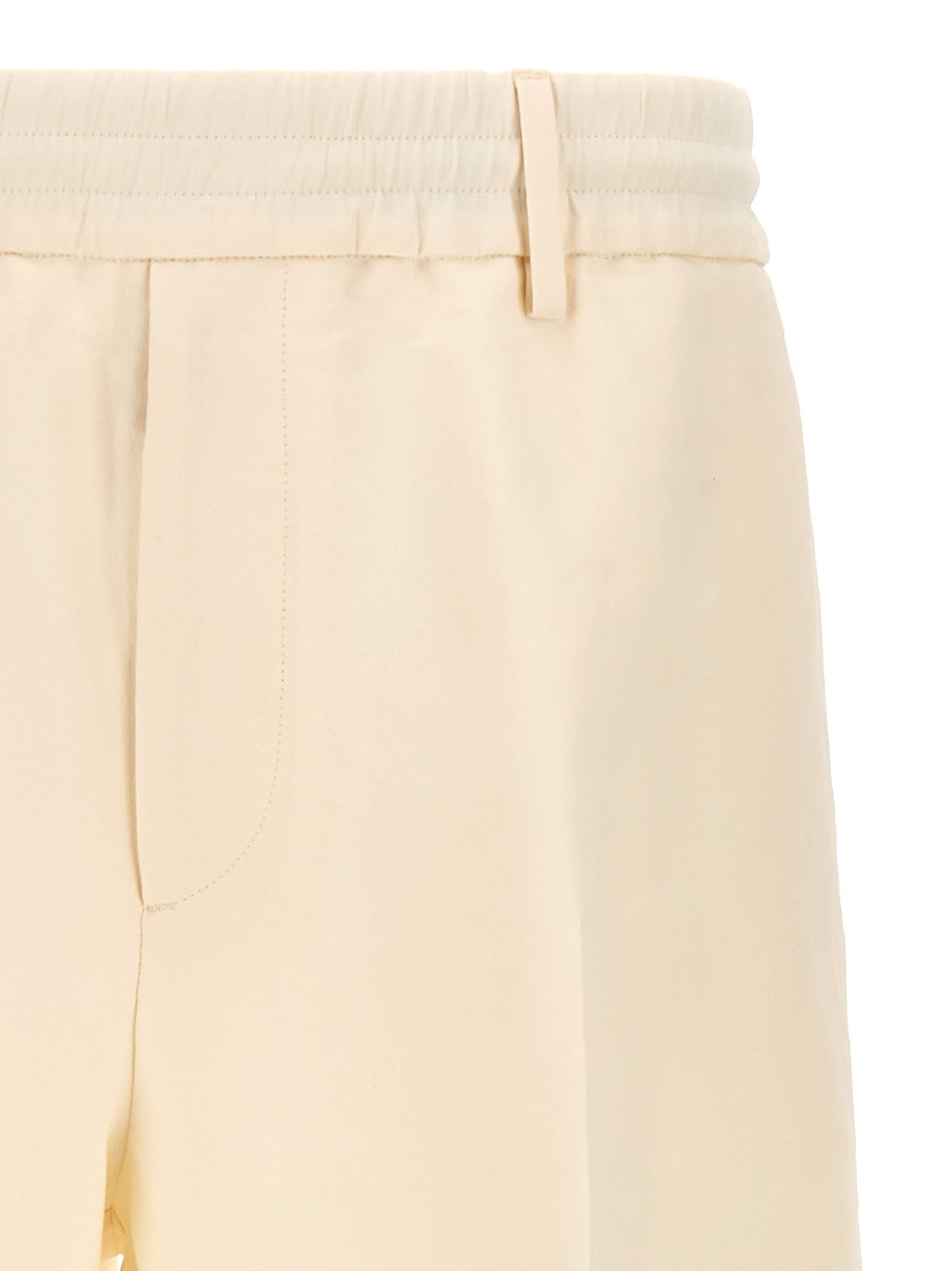 Shop Burberry Tailoring Bermuda Shorts In White