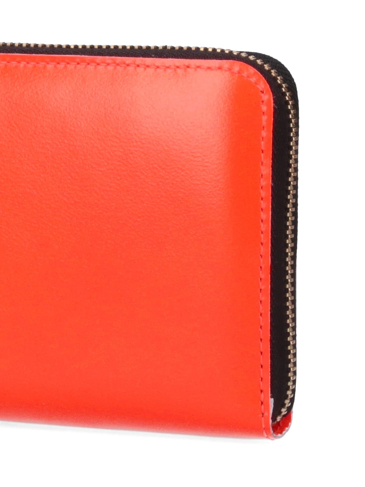 Shop Comme Des Garçons Super Fluo Zipper Wallet In Orange