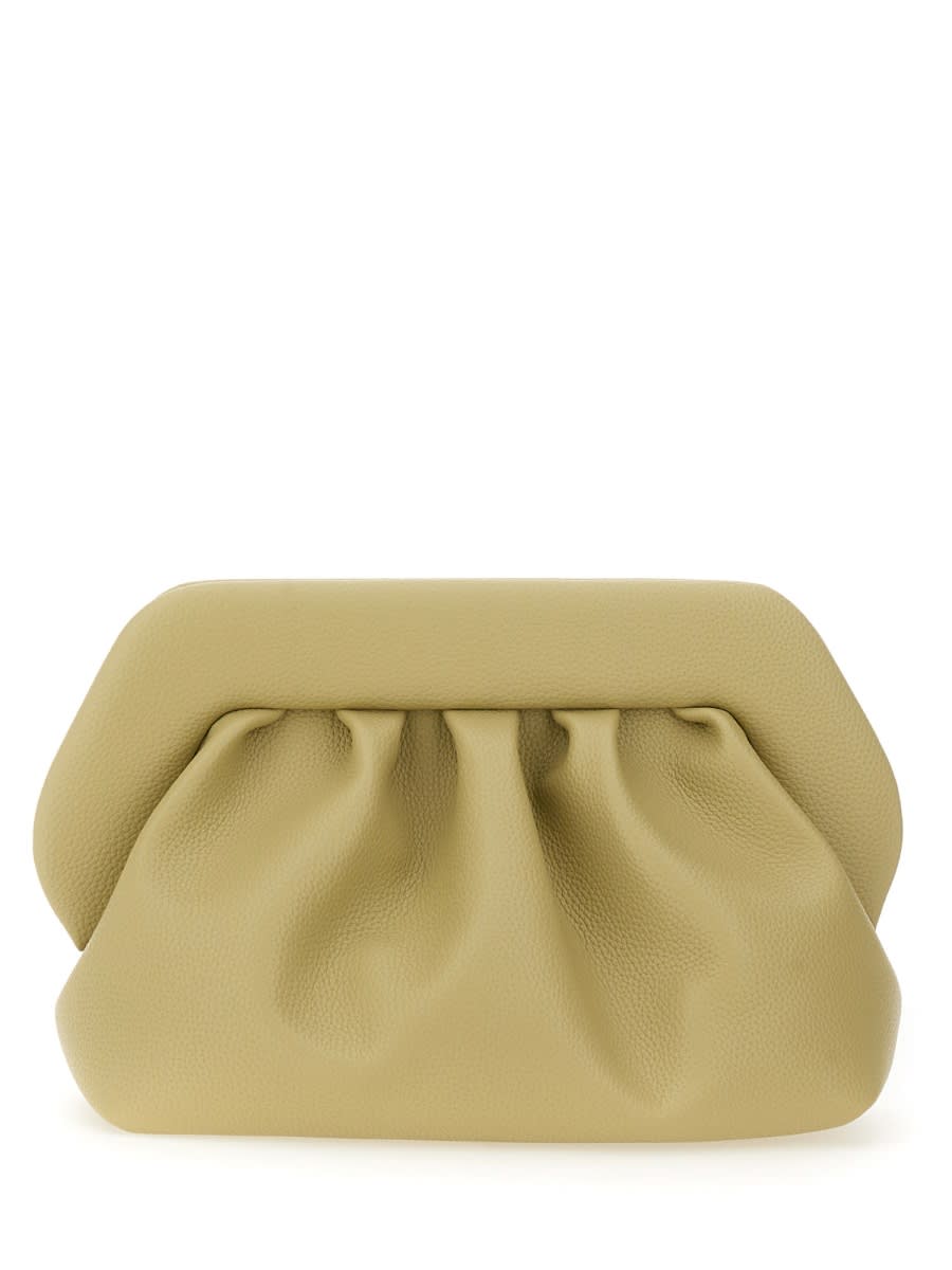 Themoirè Bios Vegan Leather Clutch In Green