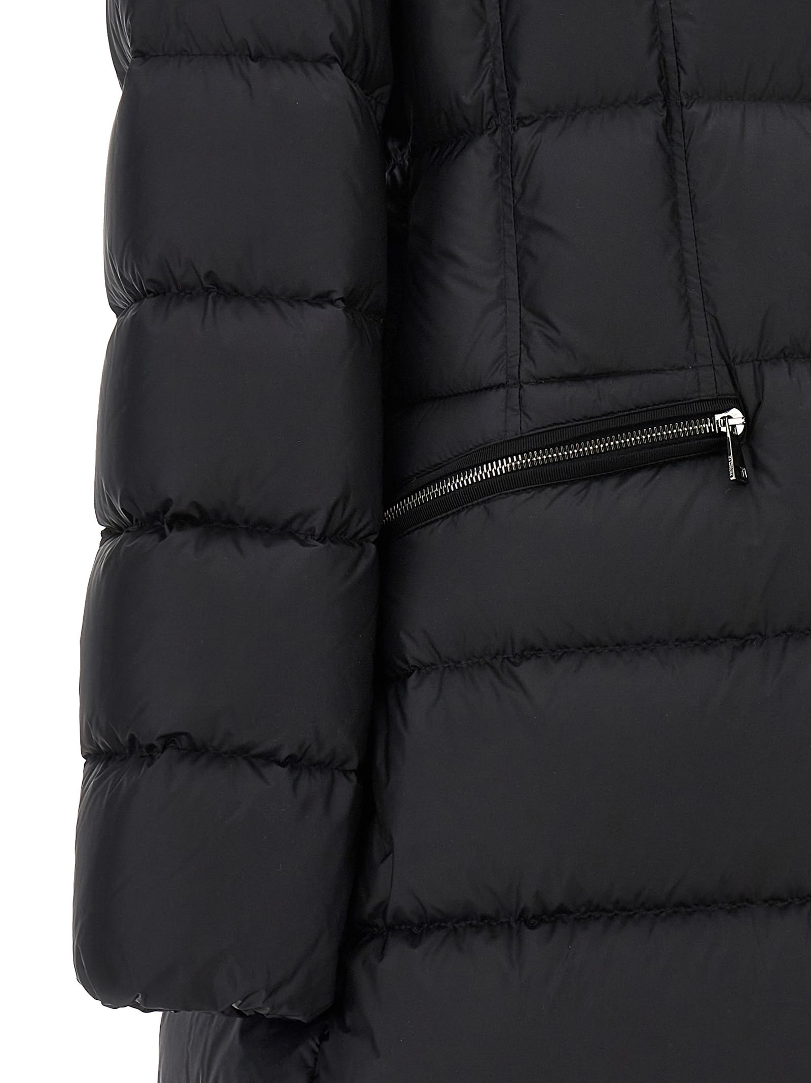 Shop Moncler Boedic Long Down Jacket In Black