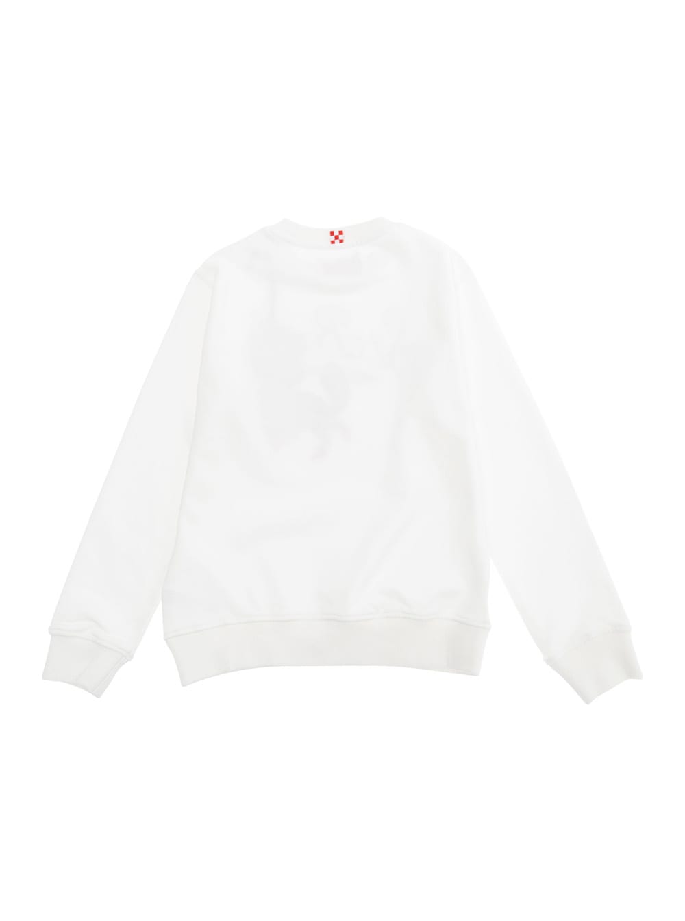 Mc2 Saint Barth Bobby White Crewneck Sweatshirt With Maxi Logo Print On The Front And Logo Patch On The Rear In Cott In White