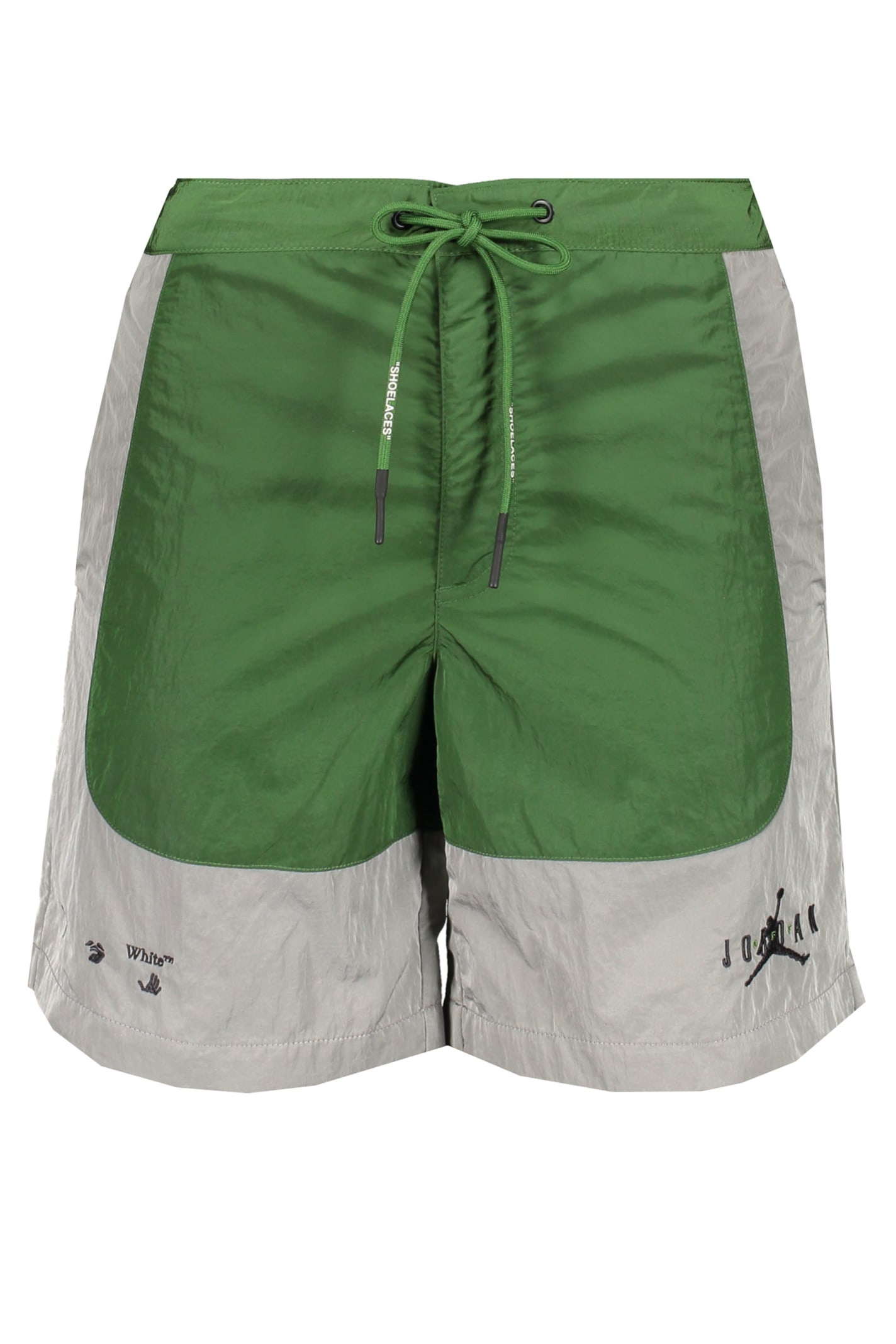 Off-white Jordan X Off White Bermuda Shorts With Logo In Green