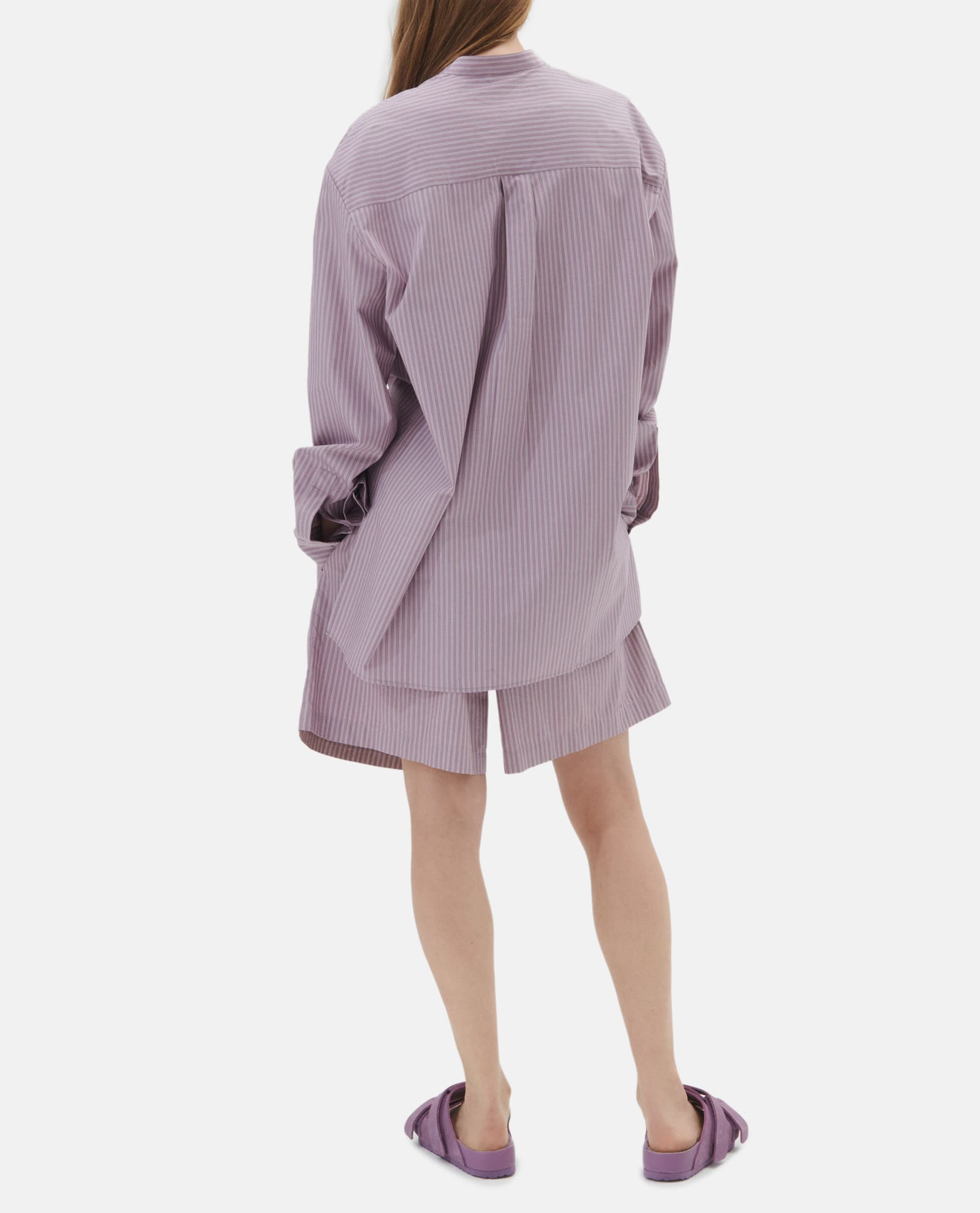 Shop Birkenstock Poplin Pyjamas Shirt In Lilac