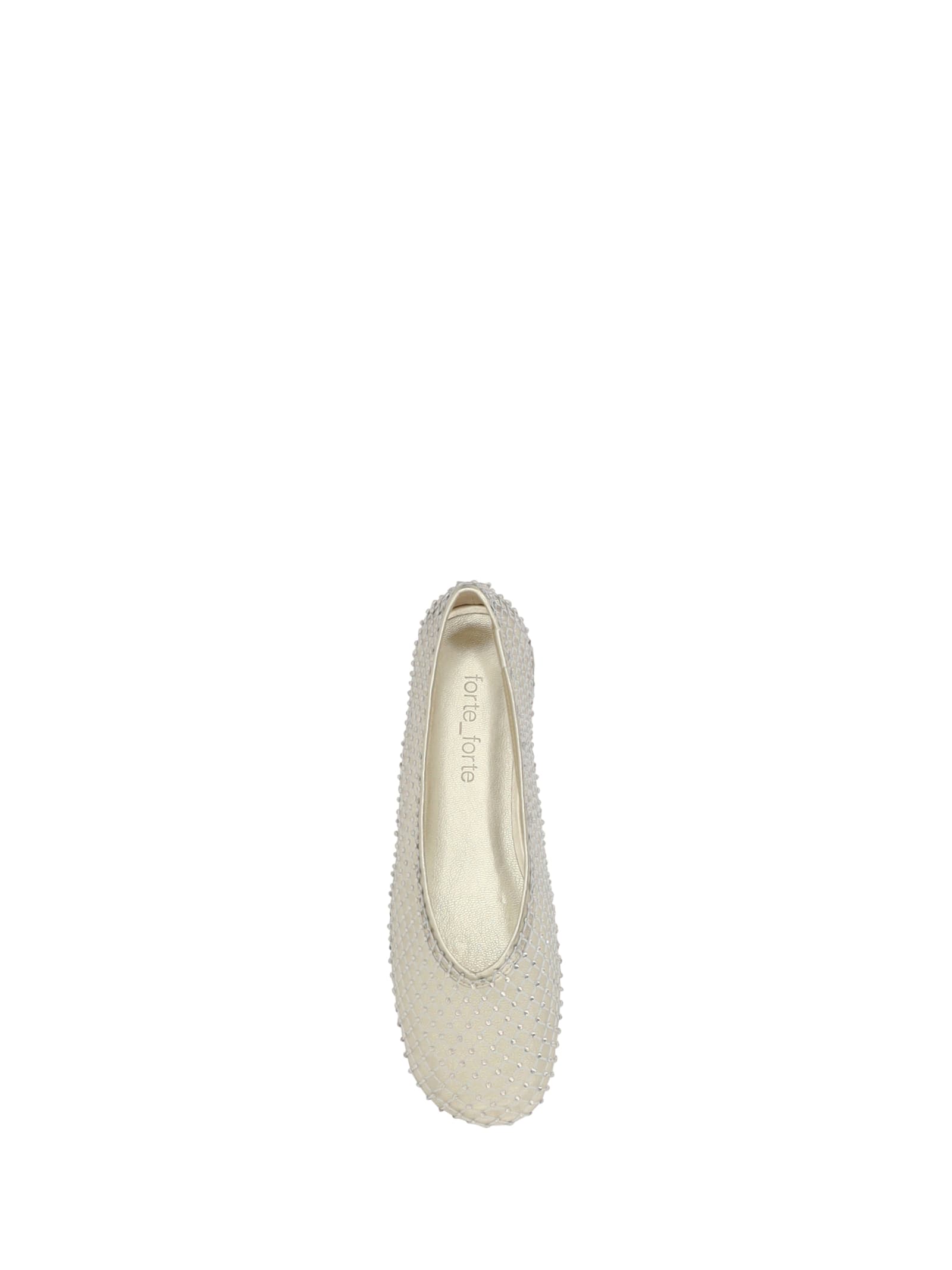 Shop Forte Forte Mesh Ballerina With Rhinestones In Stone