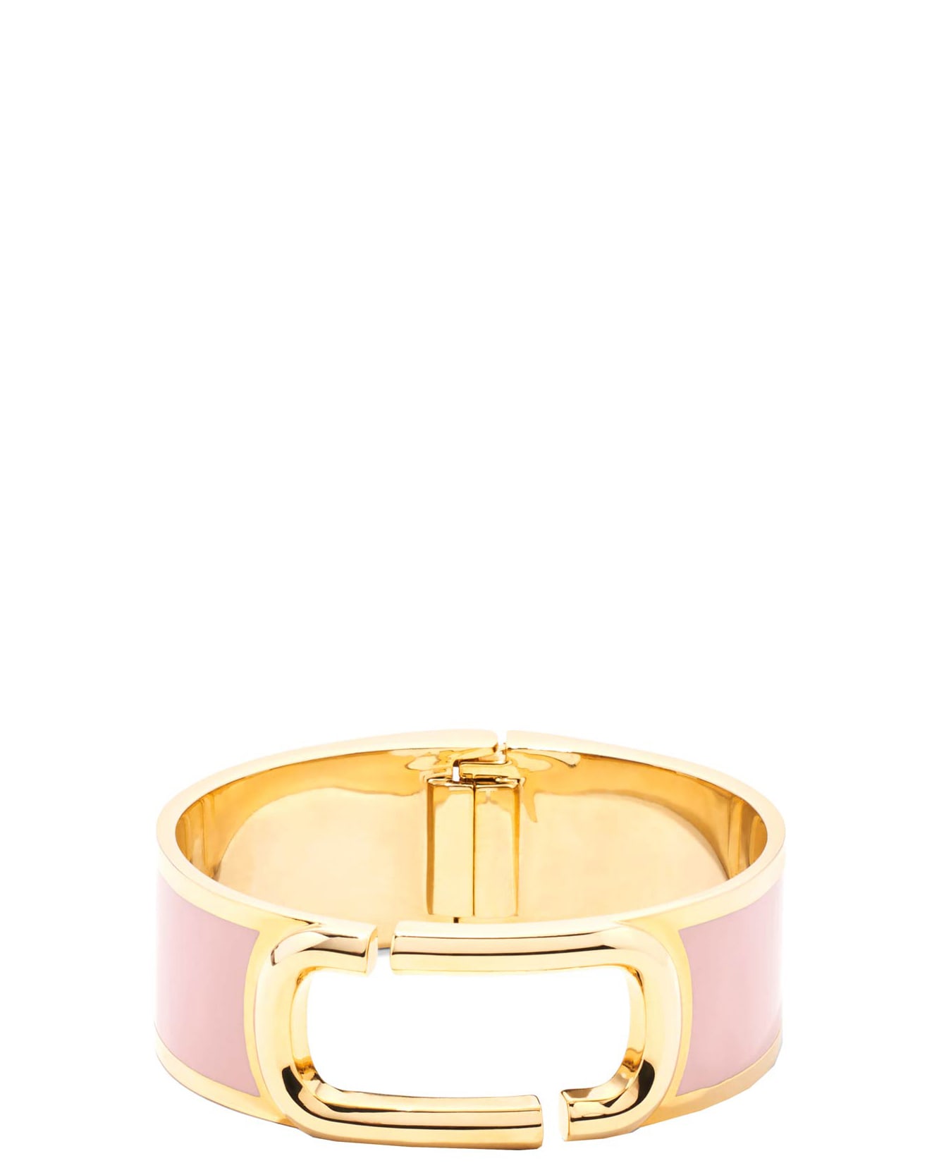 MARC JACOBS MARC JACOBS GOLD AND PINK J MARC LARGE HINGE BANGLE