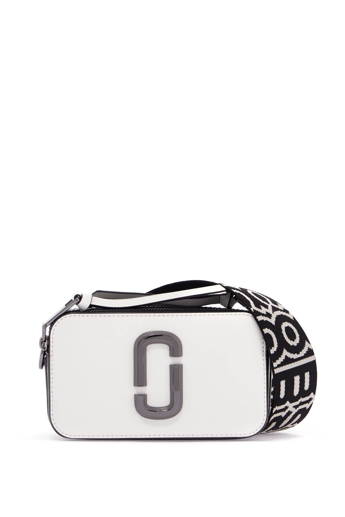 Shop Marc Jacobs The Snapshot Camera Bag In Black/white (black)