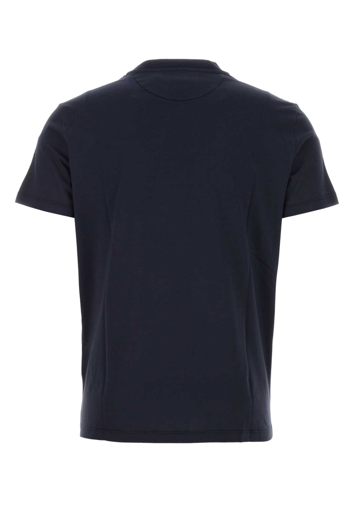 Shop Valentino Midnight Blue Cotton T-shirt In Navy