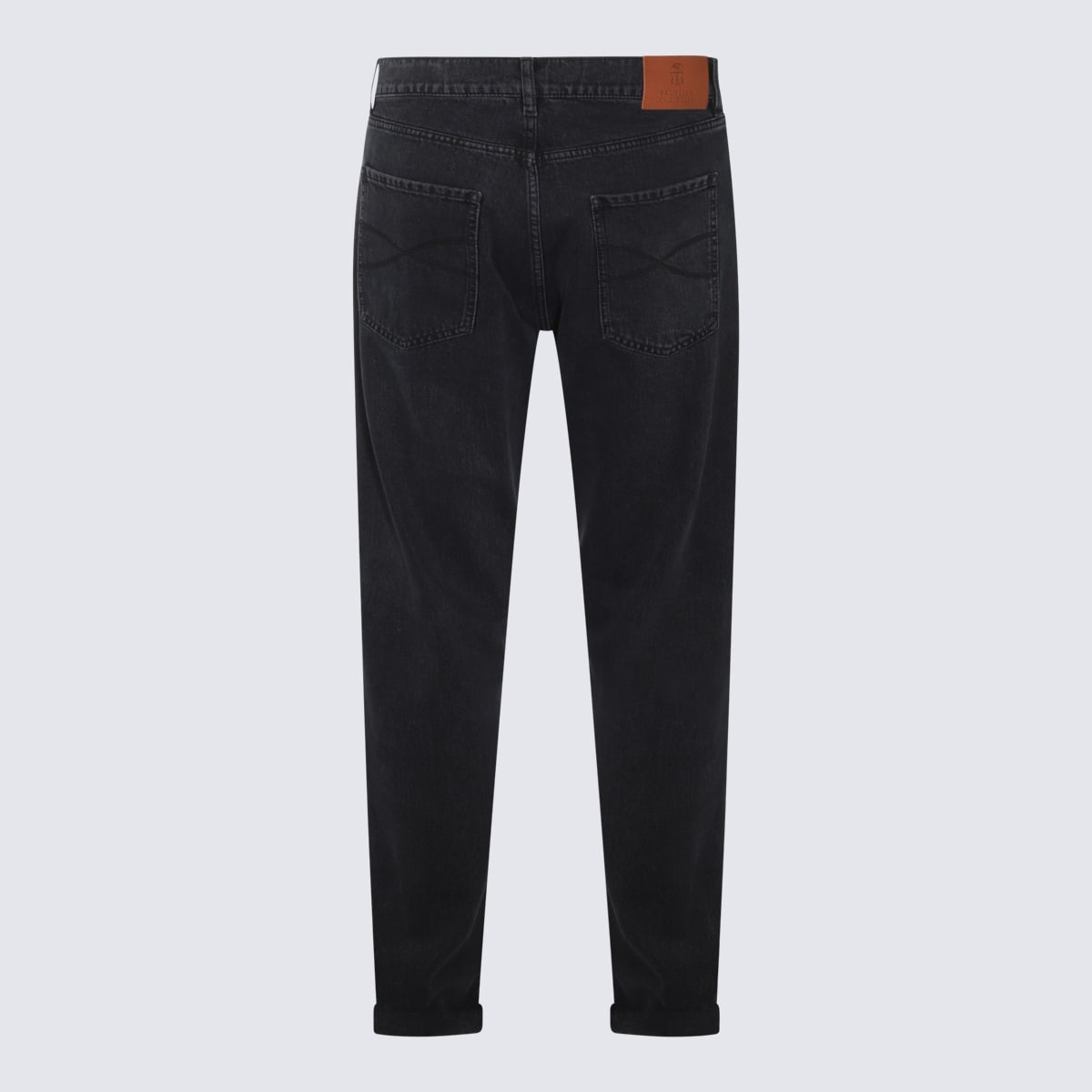 Shop Brunello Cucinelli Black Cotton Jeans