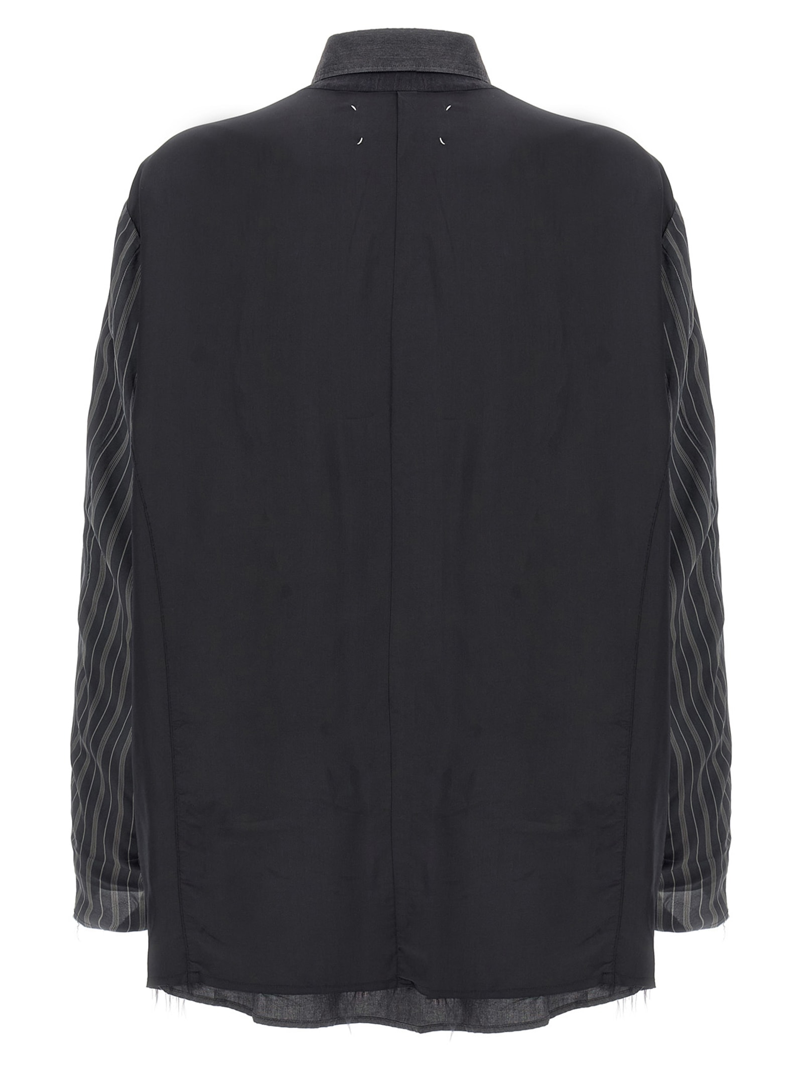 Maison Margiela Patchwork Reversible Jacket Casual Jackets And Parka Gray